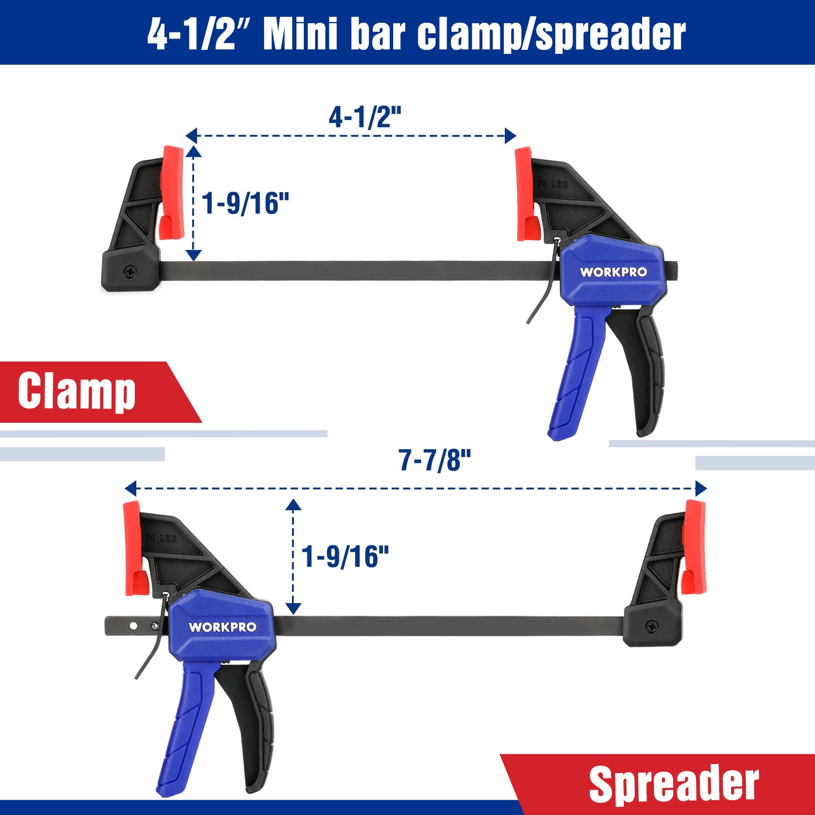 WORKPRO 25-Piece Jig Saw Blades & 4 Mini Clamps for Woodworking DIY Projects