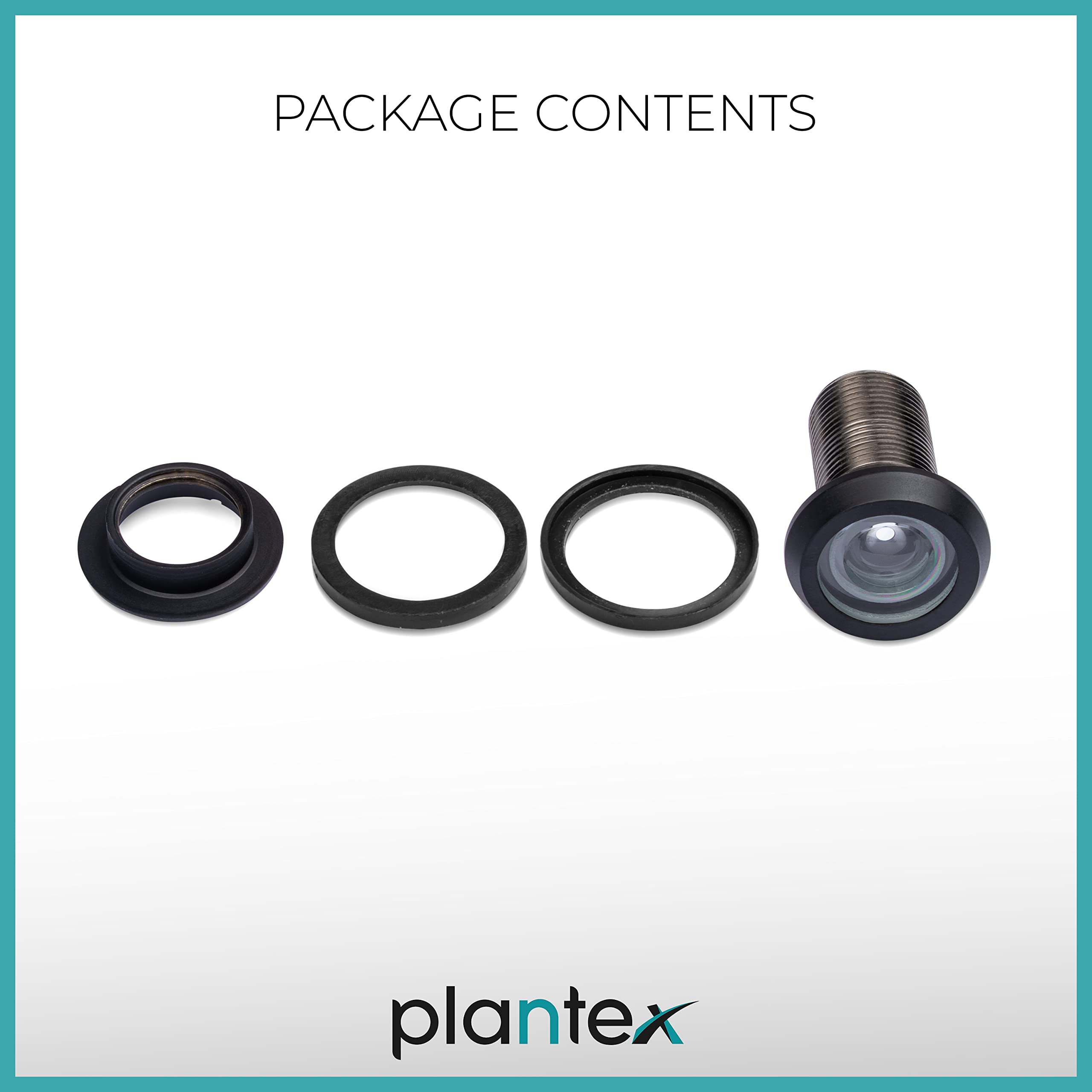 Plantex Black Door Eye Viewer - Peephole for Main Door, Home, Office & Hotel Security - Enhance Safety with Wide-Angle Viewing (Ideal for Apartments, Vacation Rentals & Business Entrances)