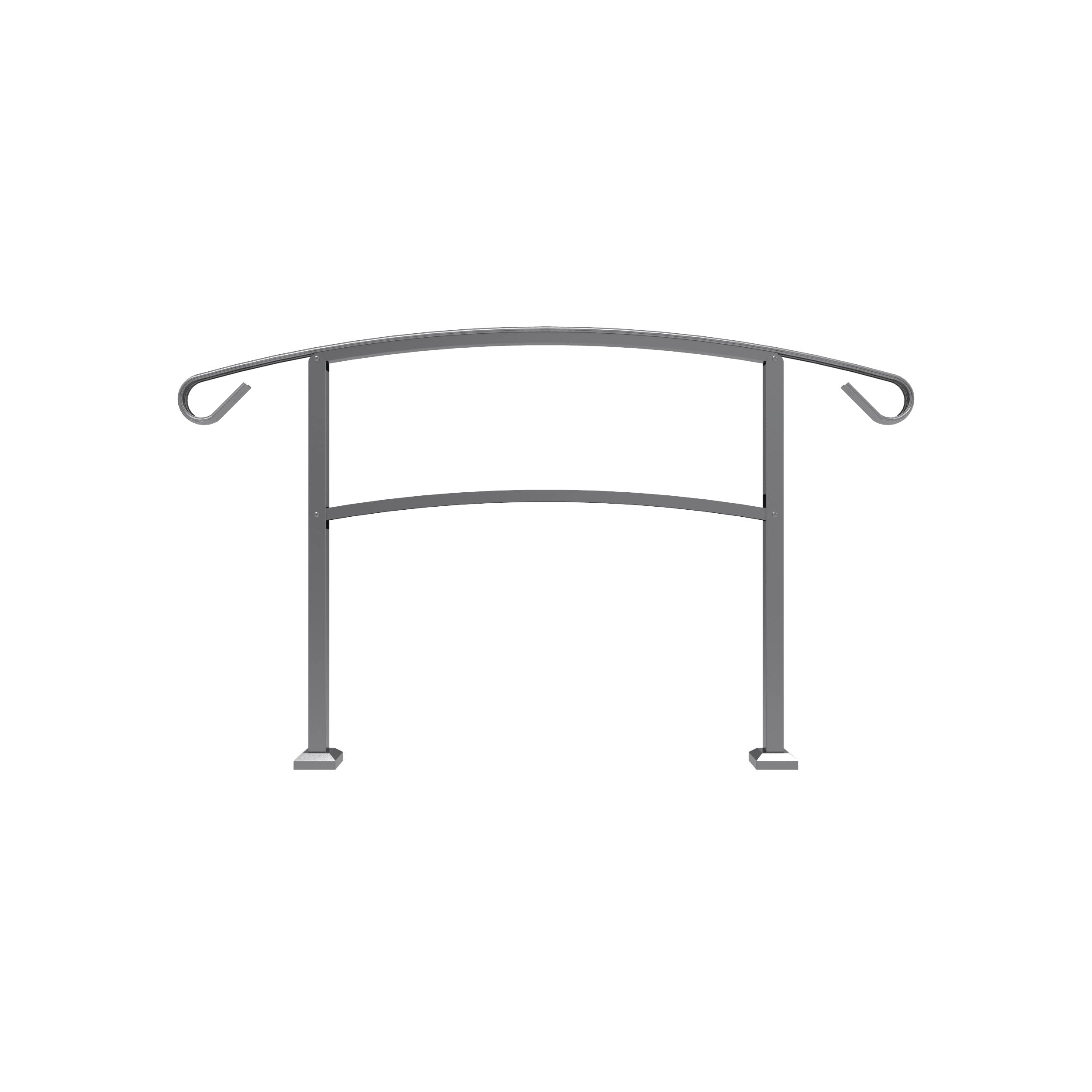 HandiRail 4-Step Aluminum Stair Railing Kit in Aged Bronze Finish - Durable Outdoor Safety Handrail for Steps, Deck, Porch & Patio Use