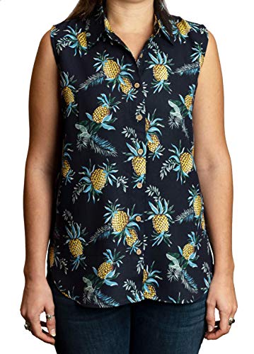 Navy Pineapples (Sleeveless)