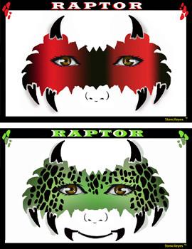 Raptor Mask Stencil - Dinosaur Eye Stencils for DIY Costumes, Halloween Decor & Face Painting - Perfect for Cosplay, Themed Parties & Craft Projects
