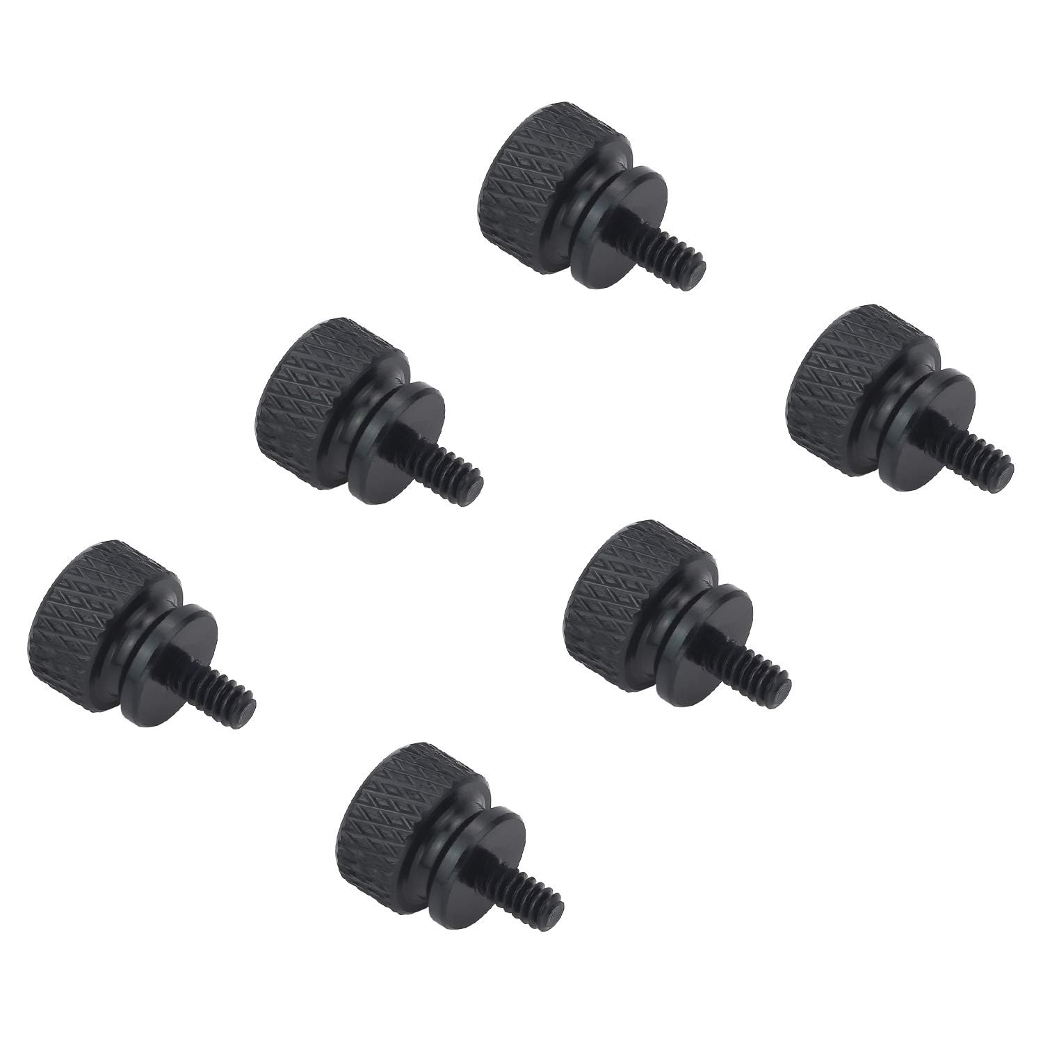 10Pcs Black 6-32 Fully Threaded Knurled Thumb Screws for PC Case - Perfect for Computer Builds, DIY Repairs & Hardware Upgrades