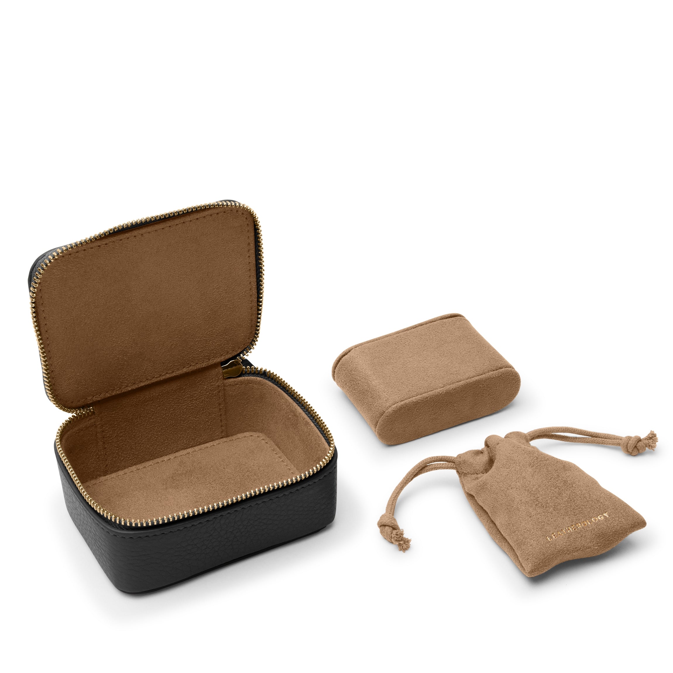 Premium Black Onyx Travel Watch Box - Luxury Watch Storage Case for Men & Women - Perfect for Travel, Business Trips & Home Organization