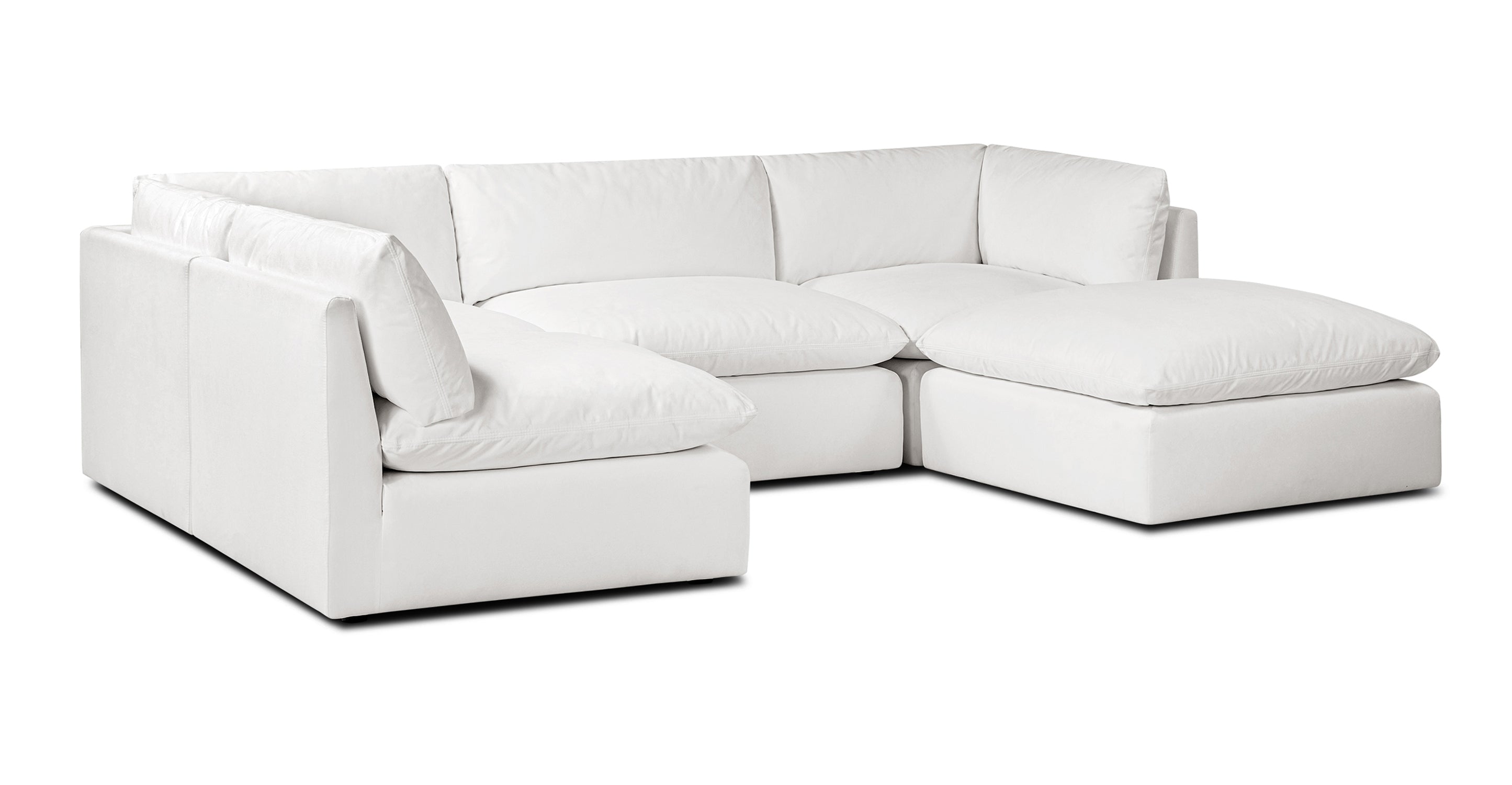 5-Seat Davos Modular U-Shaped Sectional Sofa - Modern L-Shaped Couch for Living Room, Family Room & Home Theater