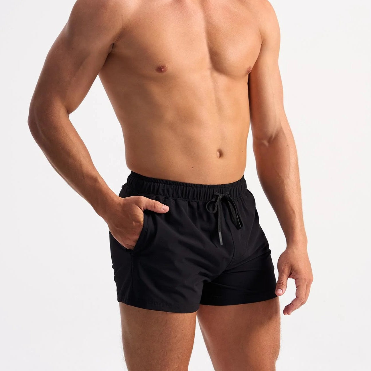 Teamm8 Bolt 3 Short Black - Men's Running Shorts with Pockets for Gym, Jogging & Outdoor Sports
