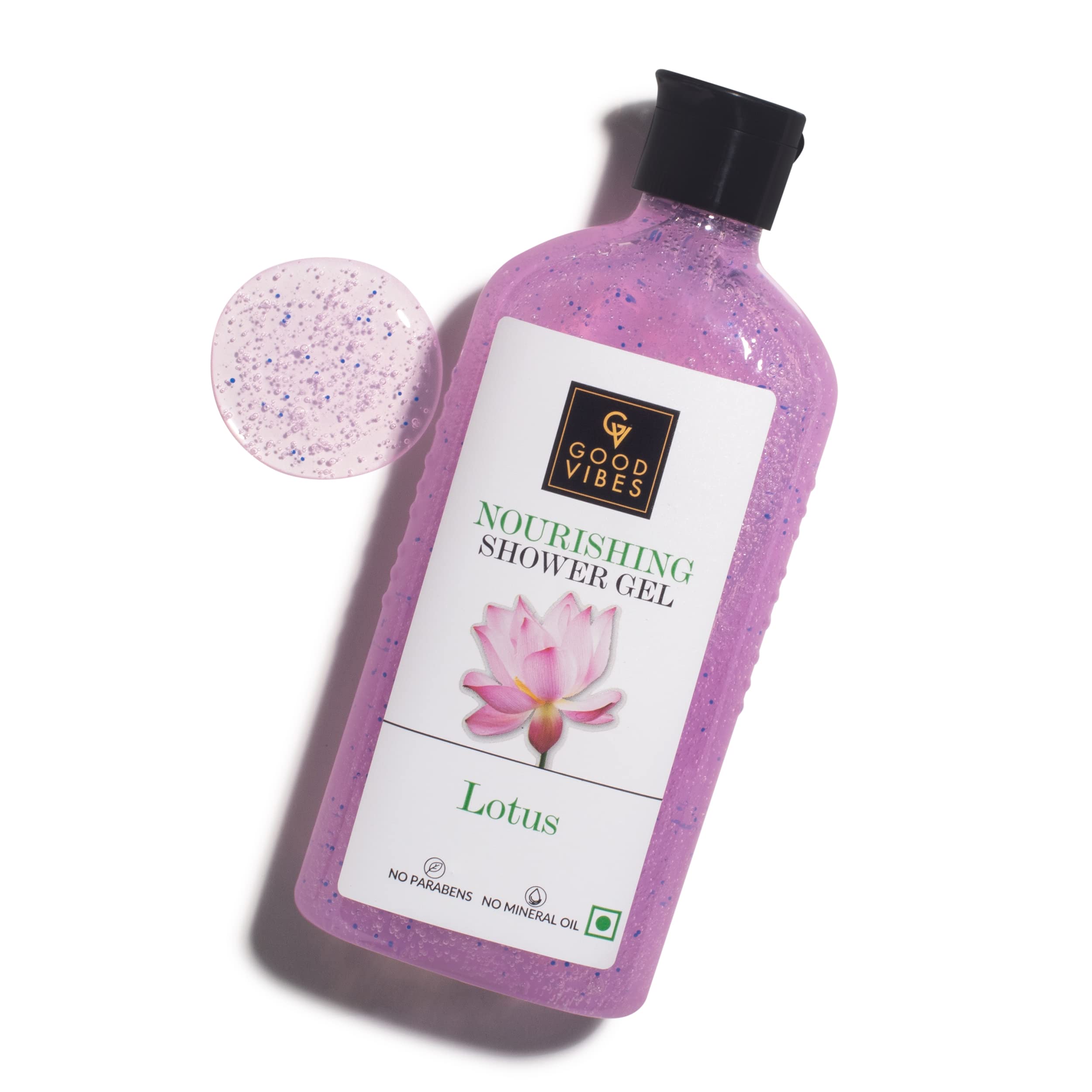 Good Vibes Lotus Nourishing Shower Gel 300ml - Moisturizing, Softening & Hydrating Body Wash for All Skin Types | Vegan, Paraben-Free, Mineral Oil-Free | Certified Fragrance | Perfect for Daily Relaxation & Spa-Like Bath Experience