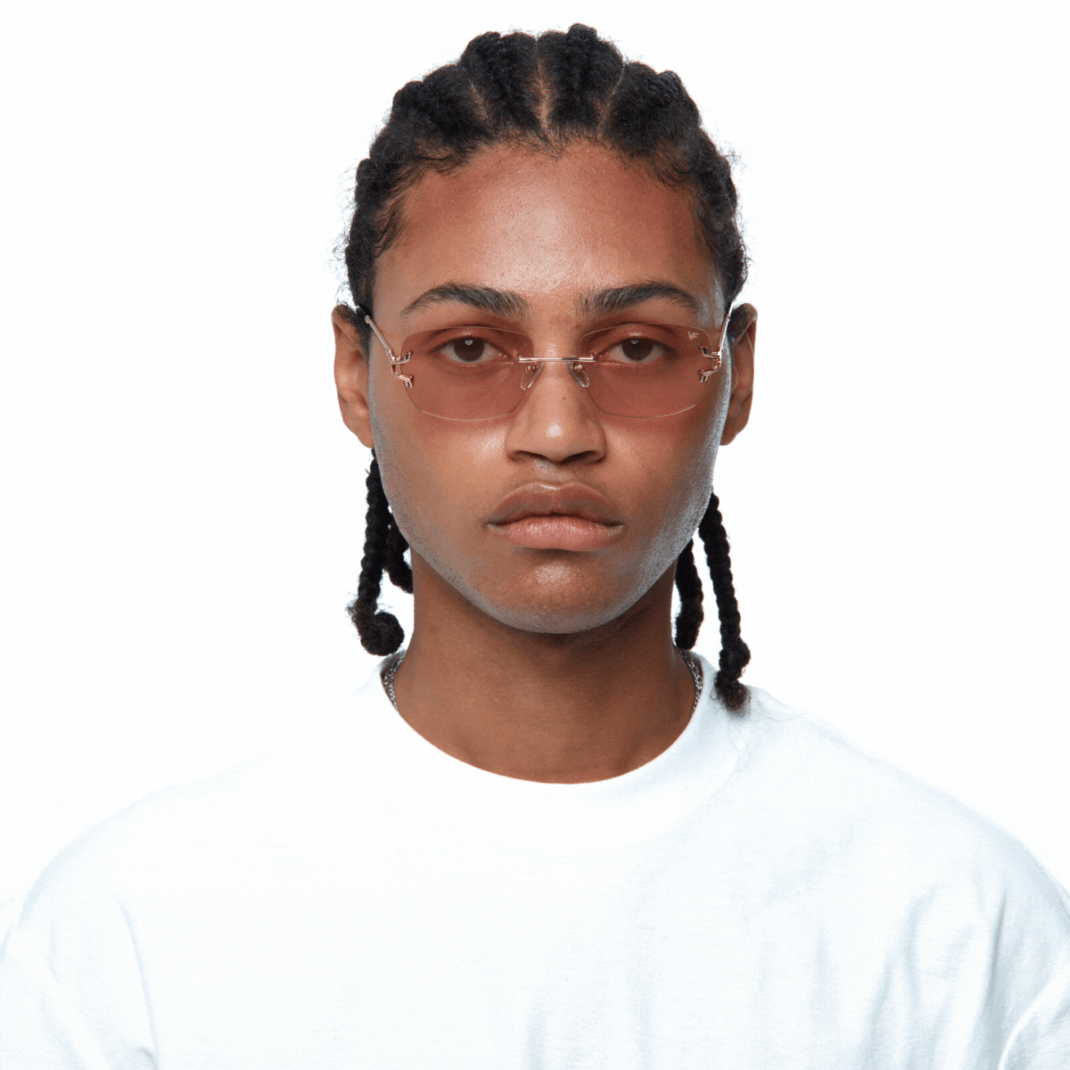 24KT Rose Gold Bal Harbour Rimless Drill Mount - Premium Eyeglass Frame for Fashion & Everyday Wear