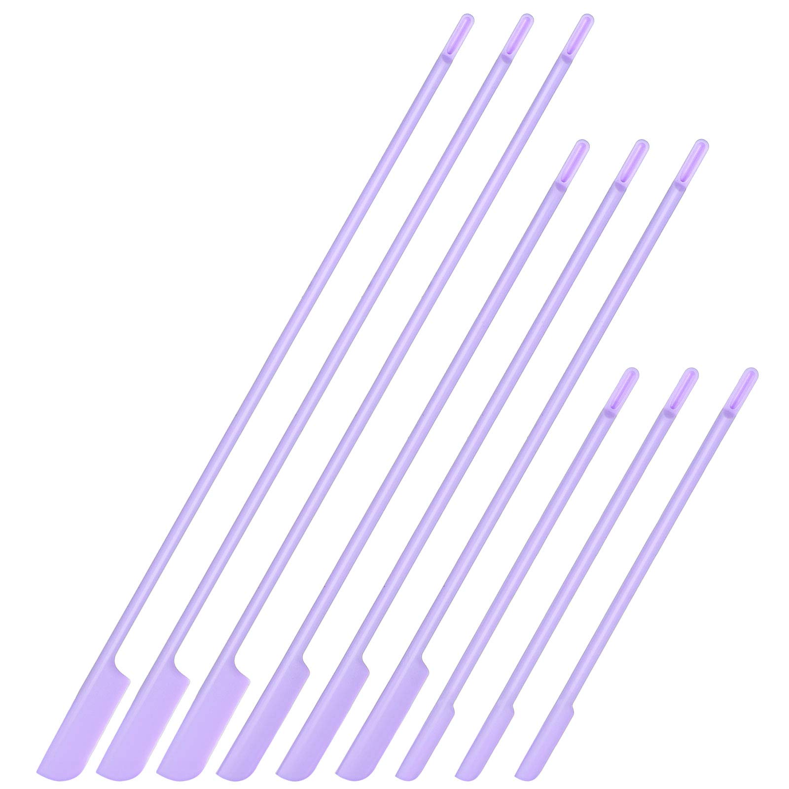 9-Piece Silicone Spatula Set - 3 Sizes for Beauty & Kitchen Use - Makeup Spatula, Bottle Scraper, Lotion Spatula - Perfect for Women & Girls (Purple) - Ideal for Makeup Application, Skincare Routine & Cooking Needs