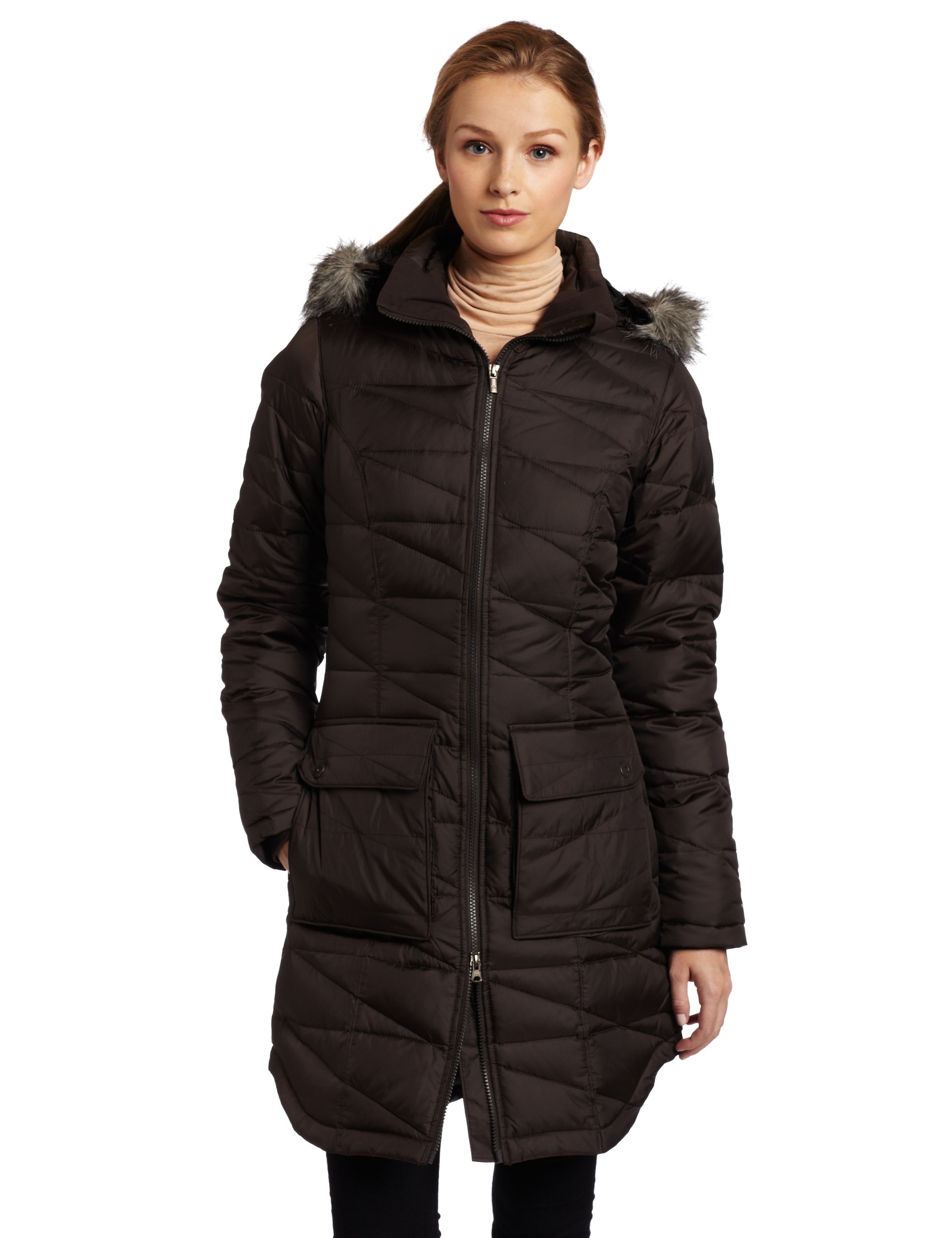Columbia Women's Down Home Diva Long Jacket - Waterproof Winter Coat with Hood, Lightweight Warm Puffer Jacket for Hiking, Skiing & Outdoor Activities