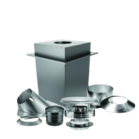 Duravent SD9085 6-Inch Triple Wall Stainless Steel Through the Ceiling Venting Kit - High Temperature Resistant for Wood Stoves, Fireplaces & Pellet Stoves - Easy Installation for Home & Commercial Use
