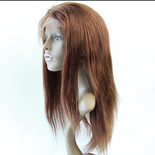 20 Inch Full Lace Human Hair Wig with Baby Hair - Malaysian Virgin Remy Hair, Natural Straight #4 Light Brown | Perfect for Daily Wear, Cosplay & Special Occasions