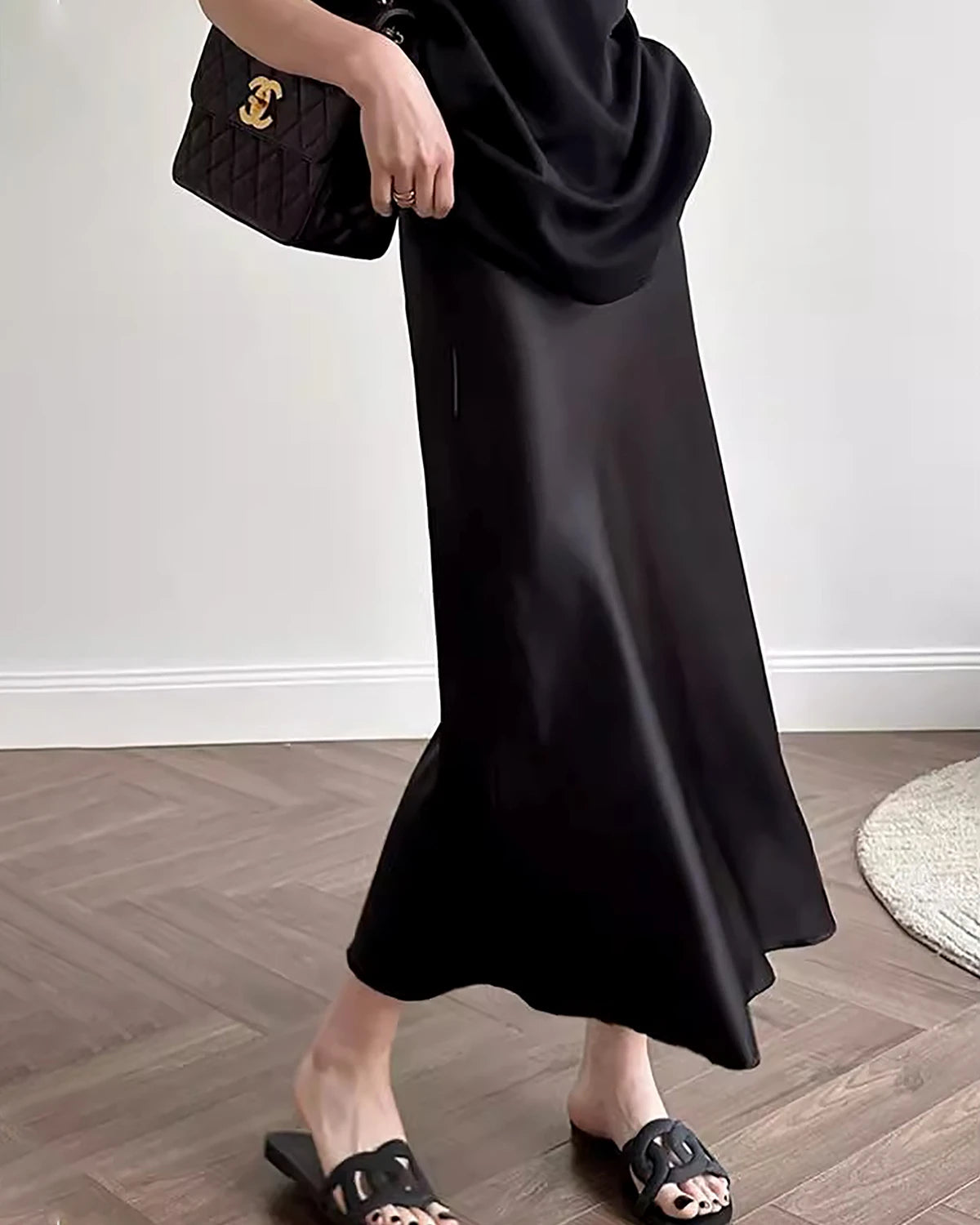 22 Momme Silk Maxi Skirt for Women - Elegant Long Flowy Skirt with High Quality Mulberry Silk - Perfect for Weddings, Parties & Summer Outfits