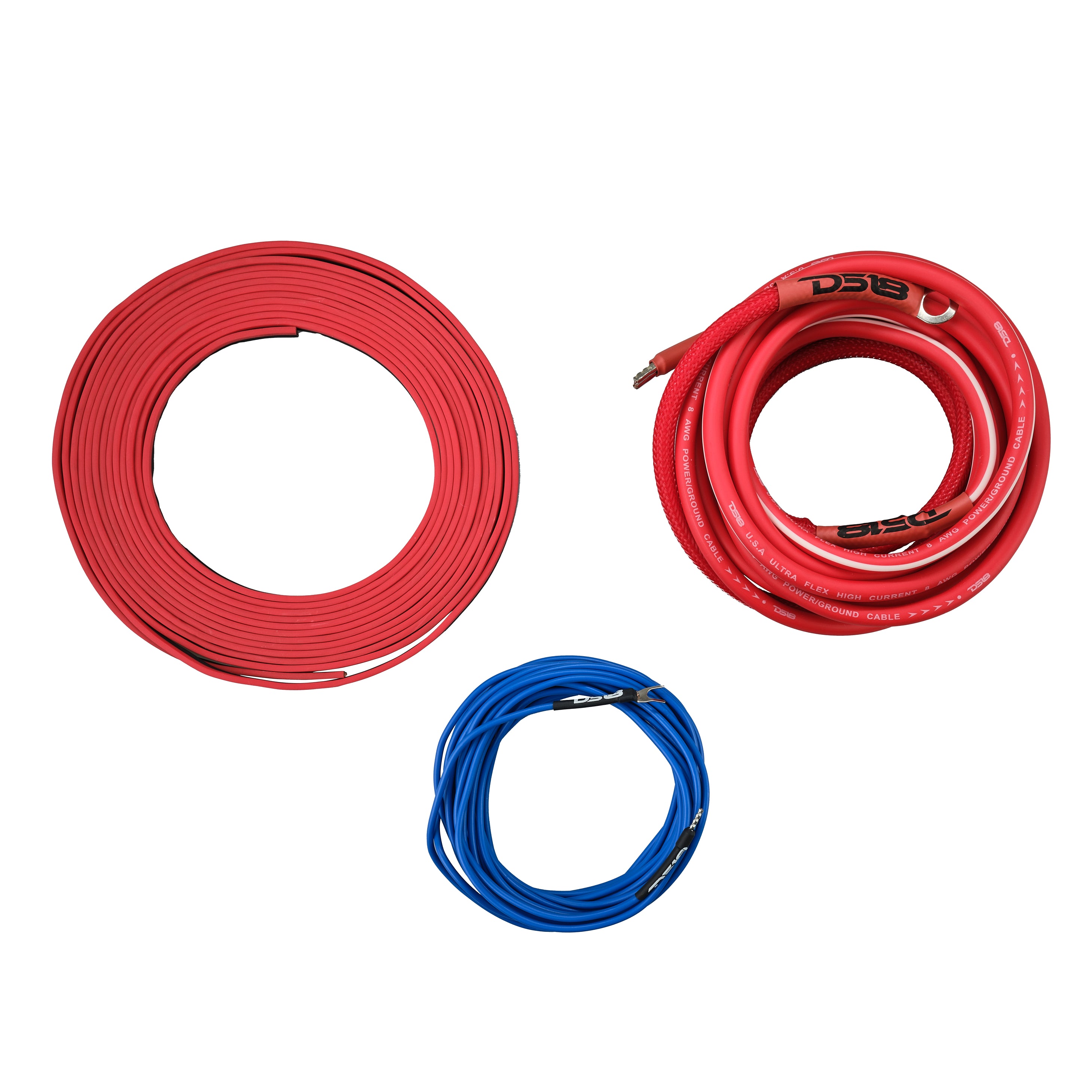 8 Gauge Amplifier Wiring Kit - High Power Car Audio Installation with Red Cables - Perfect for Car Stereo, Subwoofer, and Speaker Upgrades