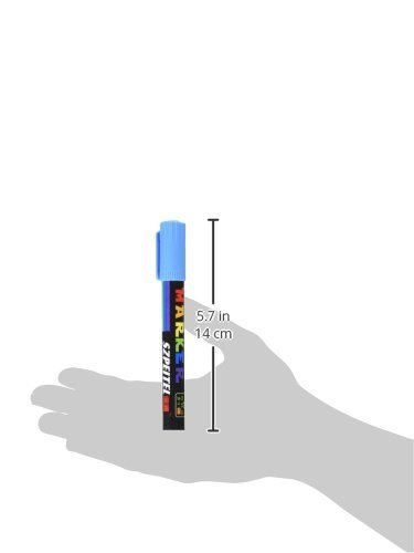 Wrapables Blue Liquid Chalk Markers - Set of 2 Non-Toxic Erasable Chalk Pens for Glass, Windows, Blackboards & DIY Crafts - Perfect for Restaurants, Cafes & Home Decor