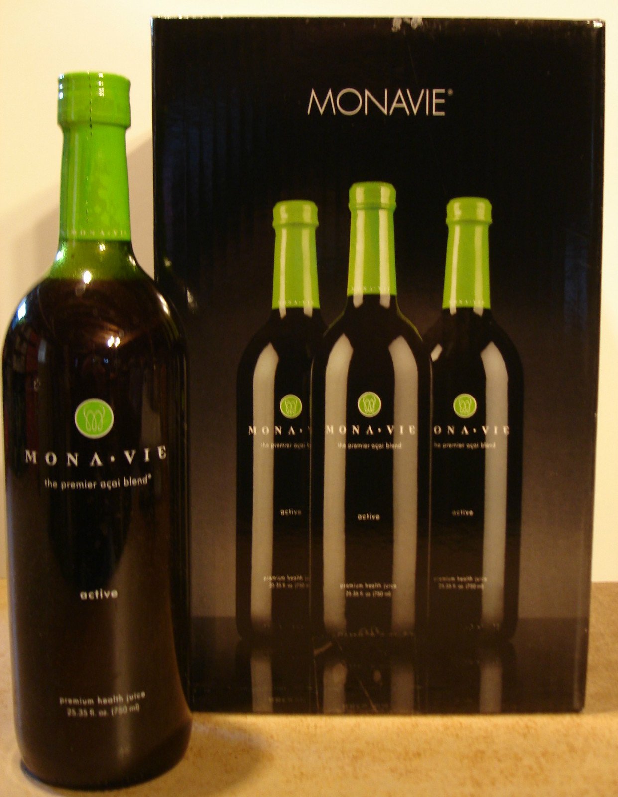 Monavie Active Acai Berry Juice - Antioxidant Superfood Blend (4 Bottles) - Boost Energy & Immune Support for Athletes & Active Lifestyles
