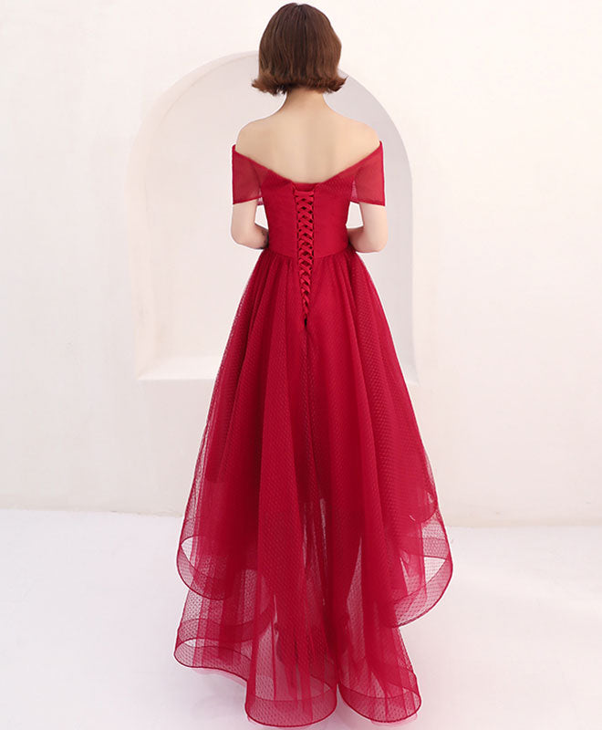 Elegant Burgundy Tulle Short Prom Dress for Women - Sexy Burgundy Evening Party Gown for Homecoming, Cocktail, Formal Events & Special Occasions