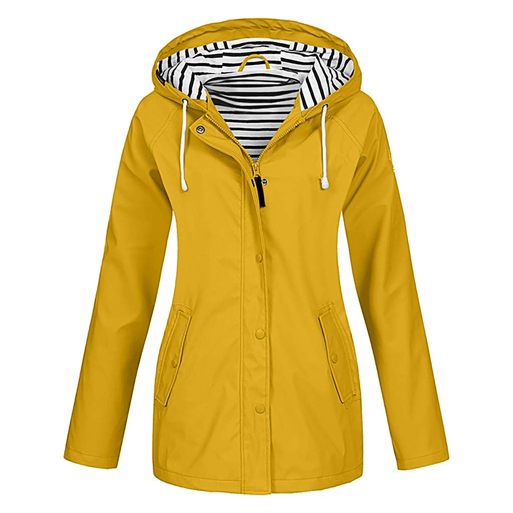 Youmymine Women's Plus Size Waterproof Snow Jacket - Long Sleeve Windproof Hooded Raincoat for Outdoor Winter Activities, Snowboarding & Hiking