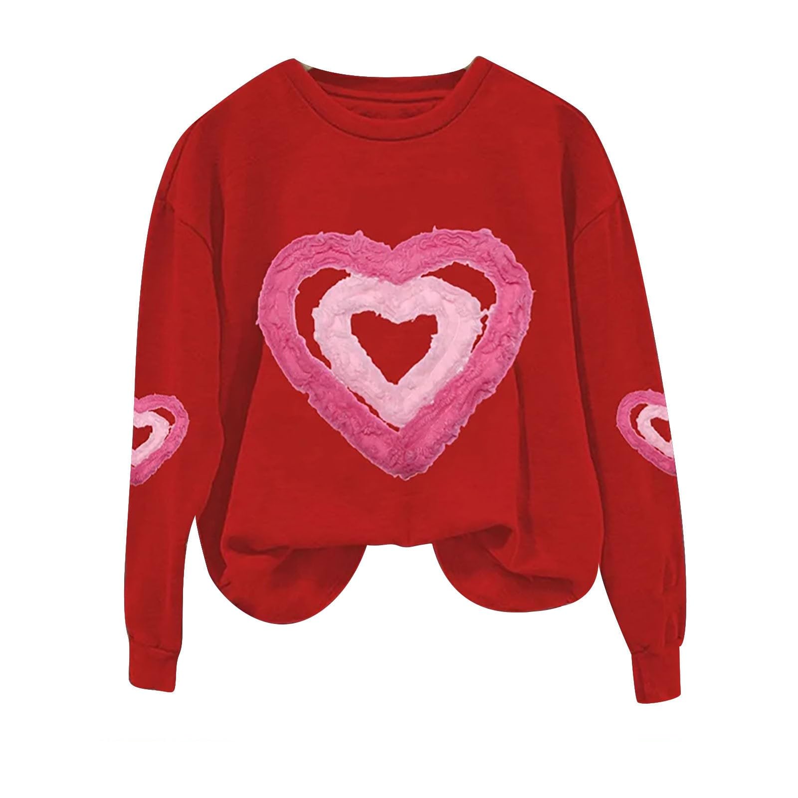 Trendy SHAOBGE Valentine's Sweatshirts for Women - Casual Spring & Fall Tops 2025 | Perfect for Date Nights, Weekend Outings & Cozy Layering