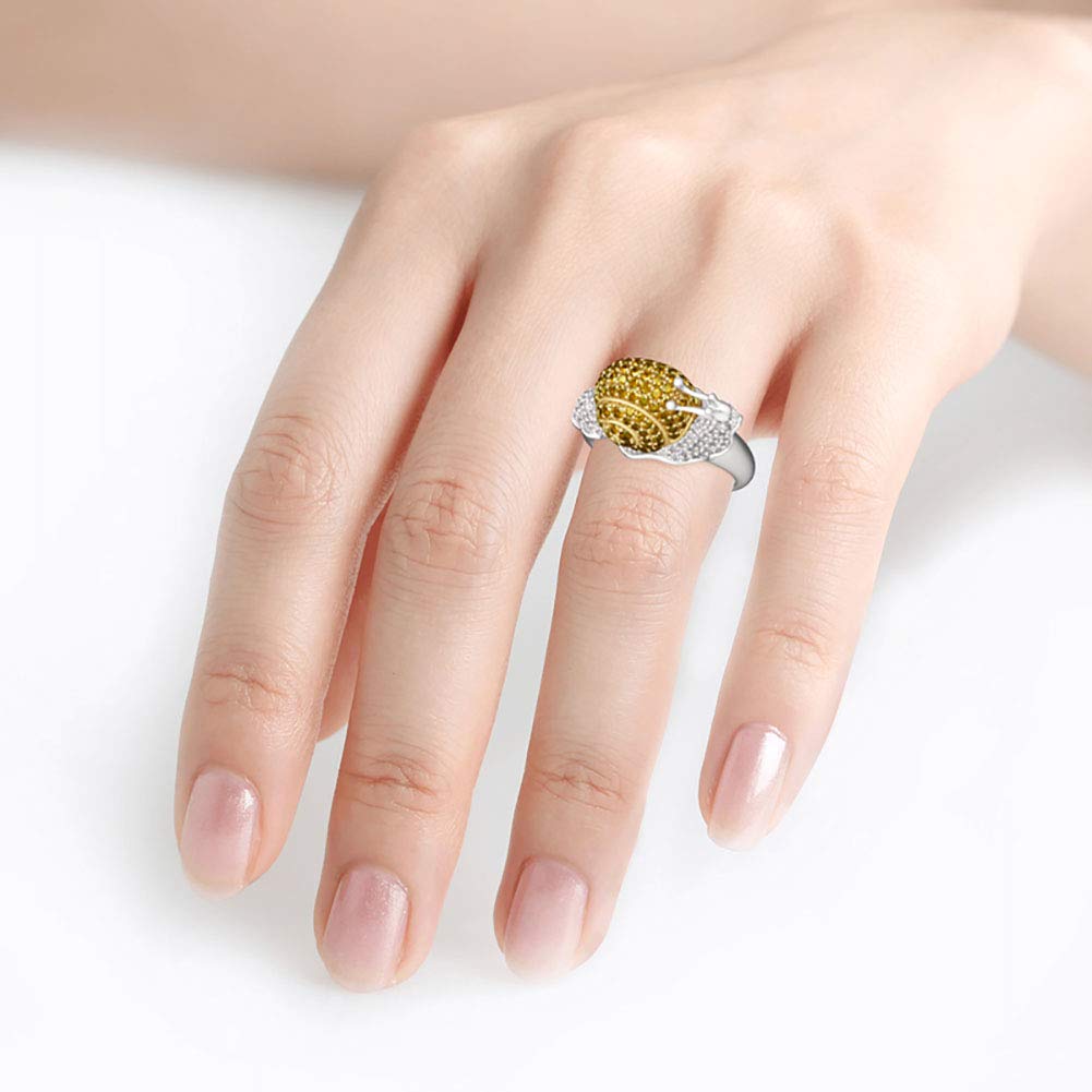 Jeulia Dream Garden Snail Design Sterling Silver Ring - Romantic Jewelry Gift for Women, Engagement & Anniversary Rings - Perfect for Proposals, Weddings & Special Occasions