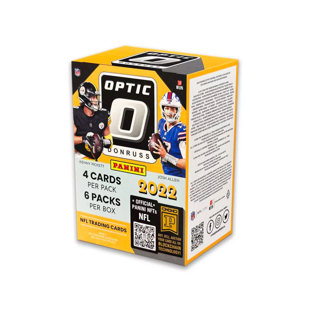 2022 Panini Donruss Optic Football Blaster Box - NFL Trading Cards for Collectors & Fans - Perfect for Sports Memorabilia Collections & Fantasy Football Gifts