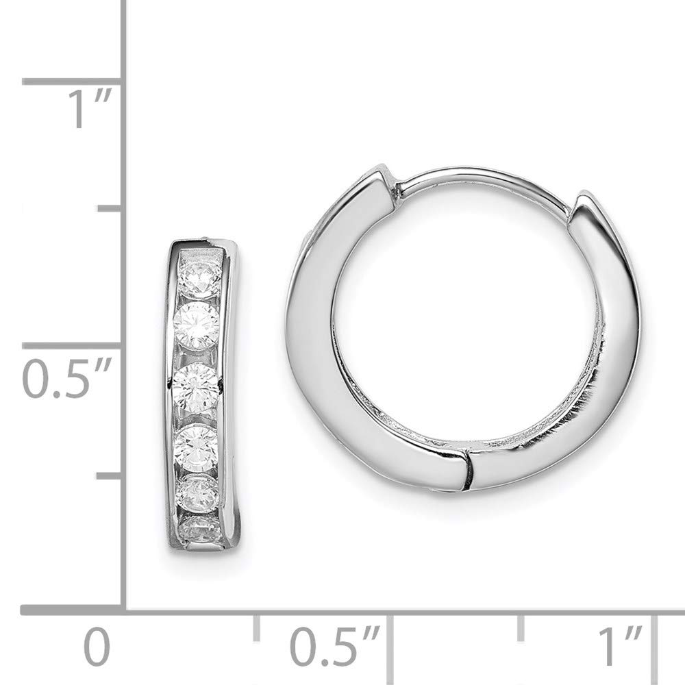 925 Sterling Silver Cubic Zirconia Hoop Earrings for Women - Elegant Fine Jewelry Gift for Her - Perfect for Weddings, Parties & Everyday Wear