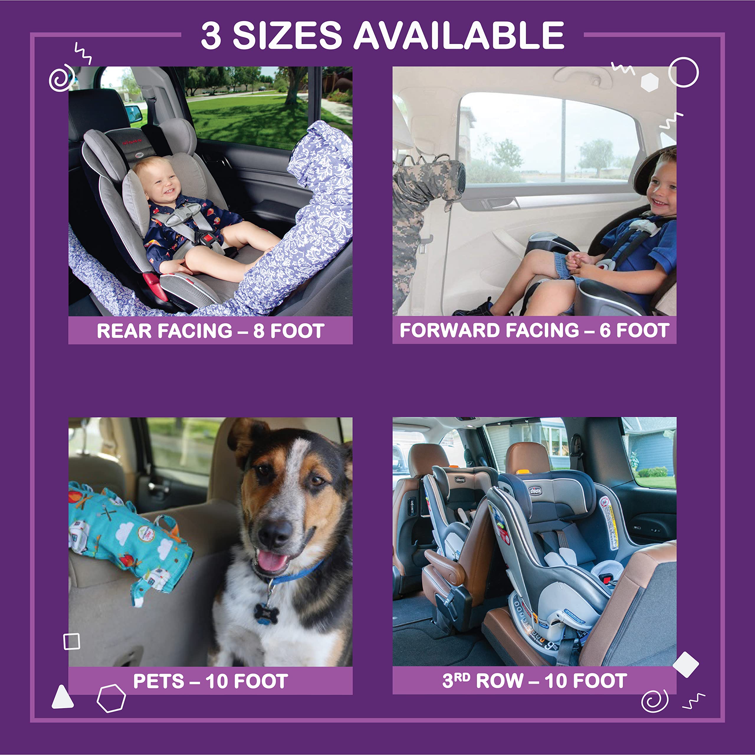 NOGGLE 8ft Kids Personal Air Conditioning System - Made in USA - Car Vent Hose for Backseat Cooling - Directs Cool Air to Children in Vehicles - Perfect for Road Trips & Summer Travel - Grey