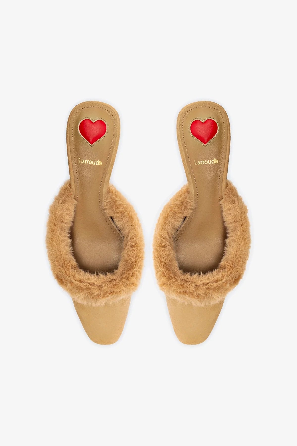 Amal Faux Fur Mule Slippers - Peanut Suede Color, Cozy House Shoes for Women, Perfect for Indoor Lounging and Relaxation at Home