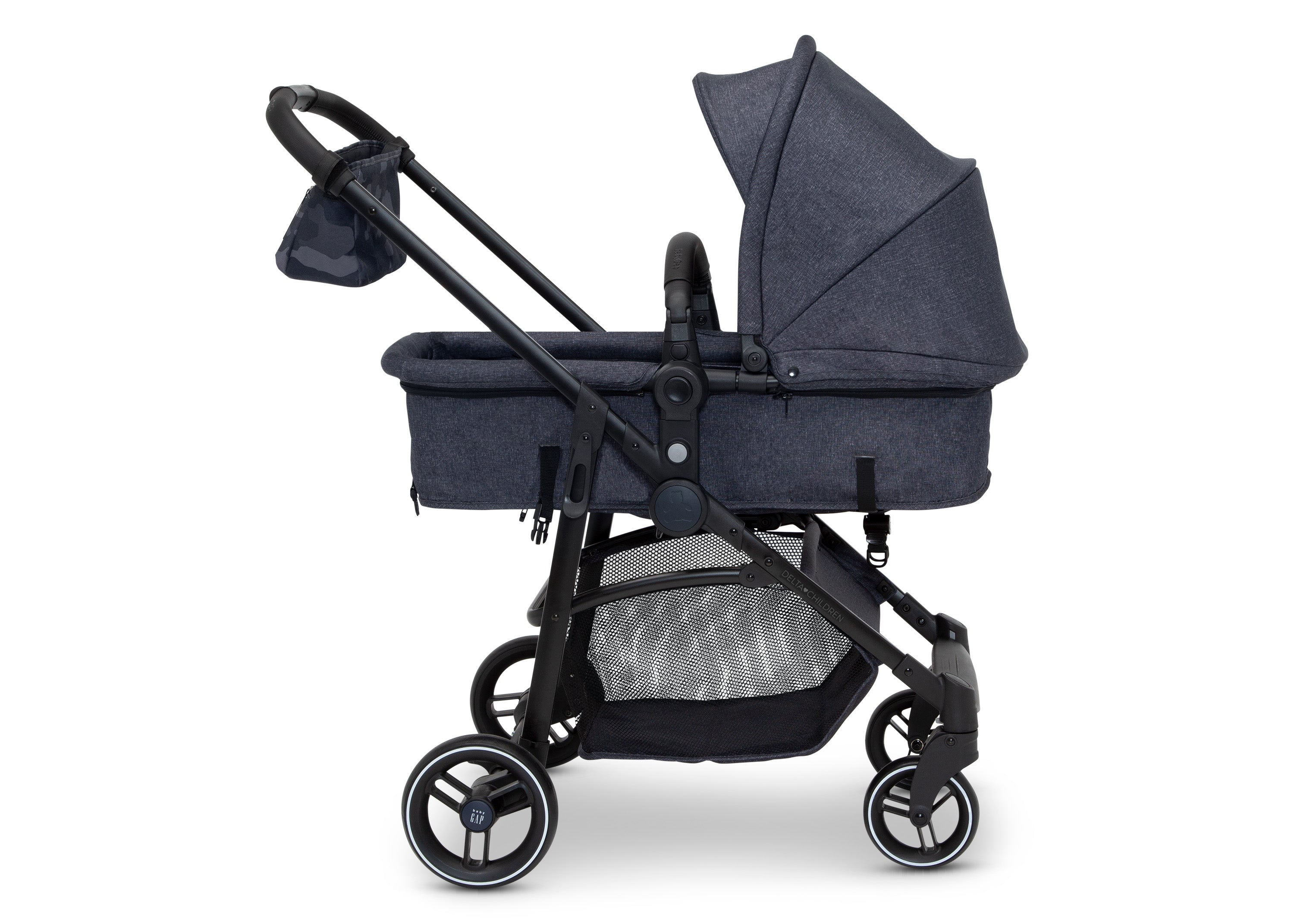 BabyGap 2-in-1 Convertible Carriage Stroller for Newborns & Toddlers - Lightweight Travel System for Shopping, Walks & Outdoor Adventures