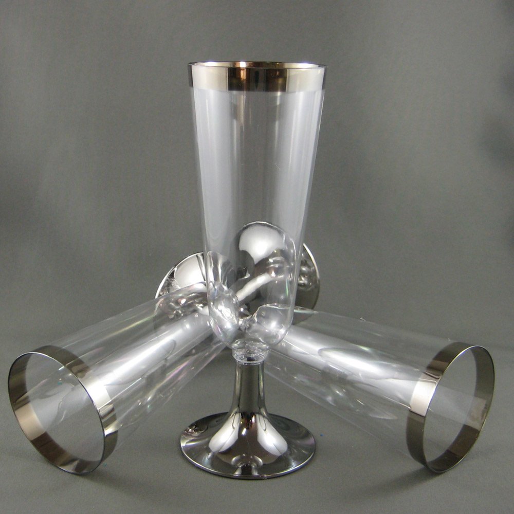 360-Piece Bulk Disposable Plastic Champagne Flutes - Clear Wedding & Party Wine Glasses for Celebrations, Receptions, Bridal Showers, and Special Events