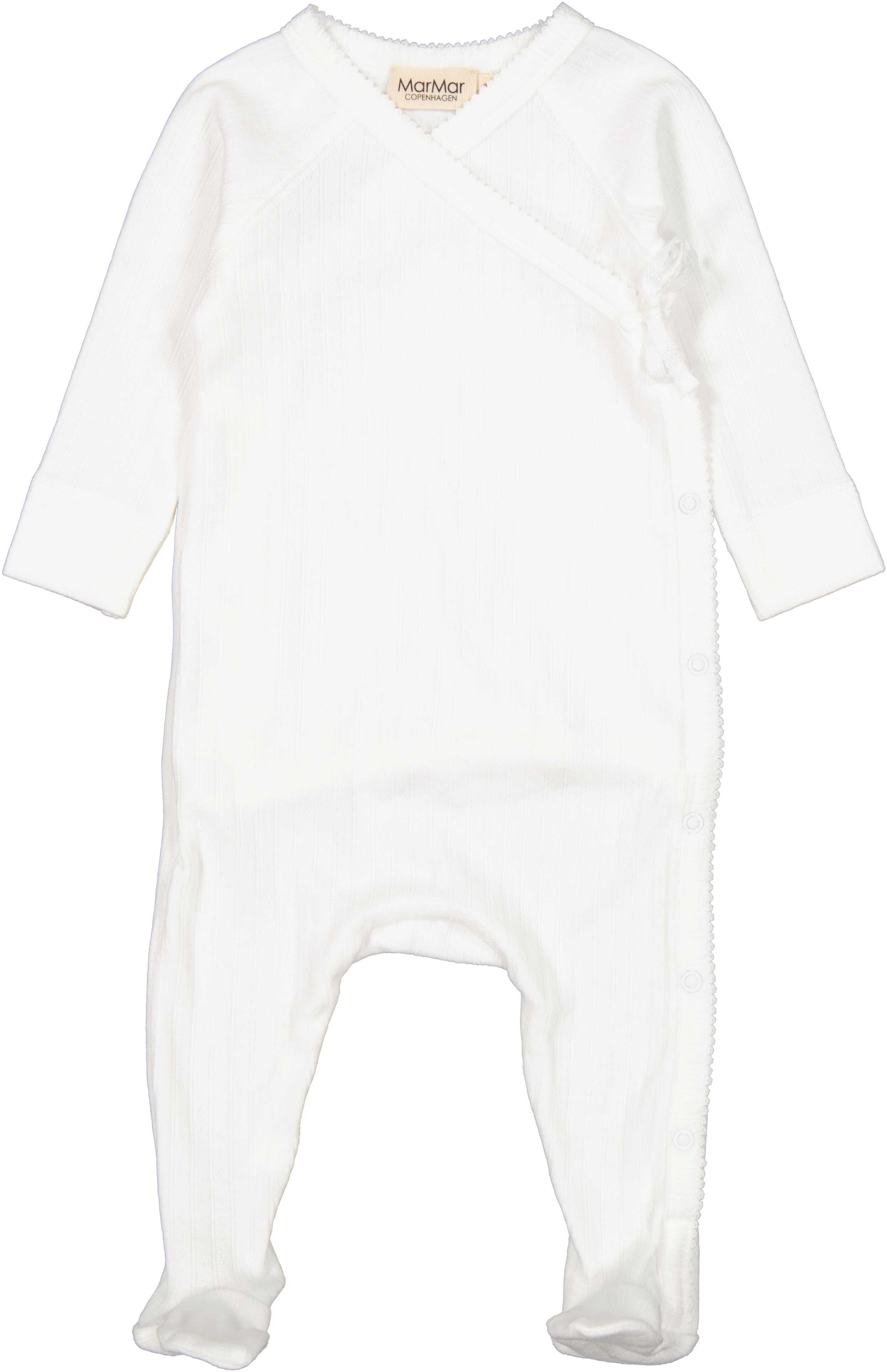 Marmar Baby Soft White Footie and Beanie Set - Cozy Newborn Outfit for Photoshoots, Gifts & Winter Wear