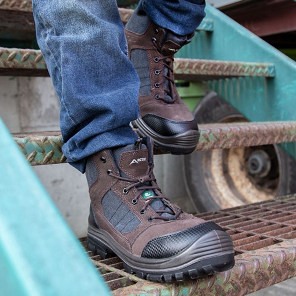 Acton Profast Men's 6 Composite Toe Hiker Work Safety Boot A9283 Size 12 - Lightweight OSHA Approved Waterproof Hiking Boots for Construction & Outdoor Work