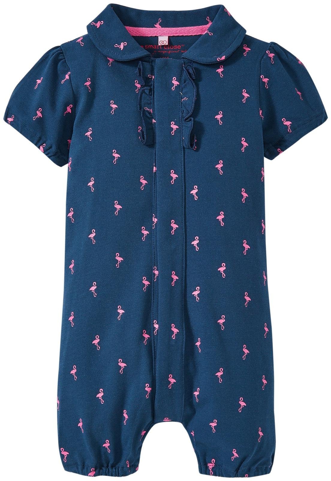 Flamingo Polo Romper for Baby Girls - Playtime & Outings