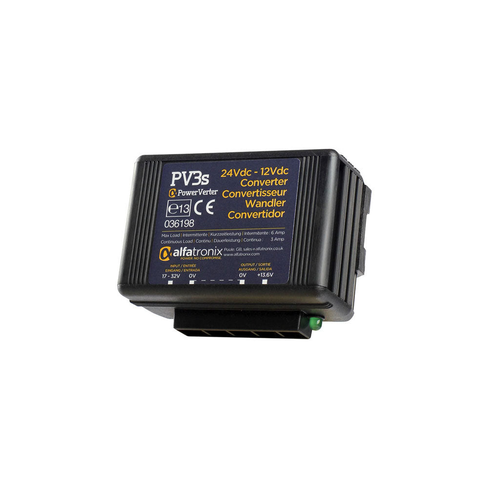 Alfatronix 24V to 12V DC Voltage Converter - 3A Non-Isolated Power Inverter for Car, RV, Boat & Solar Systems - Reliable Power Supply for Electronics & LED Lights