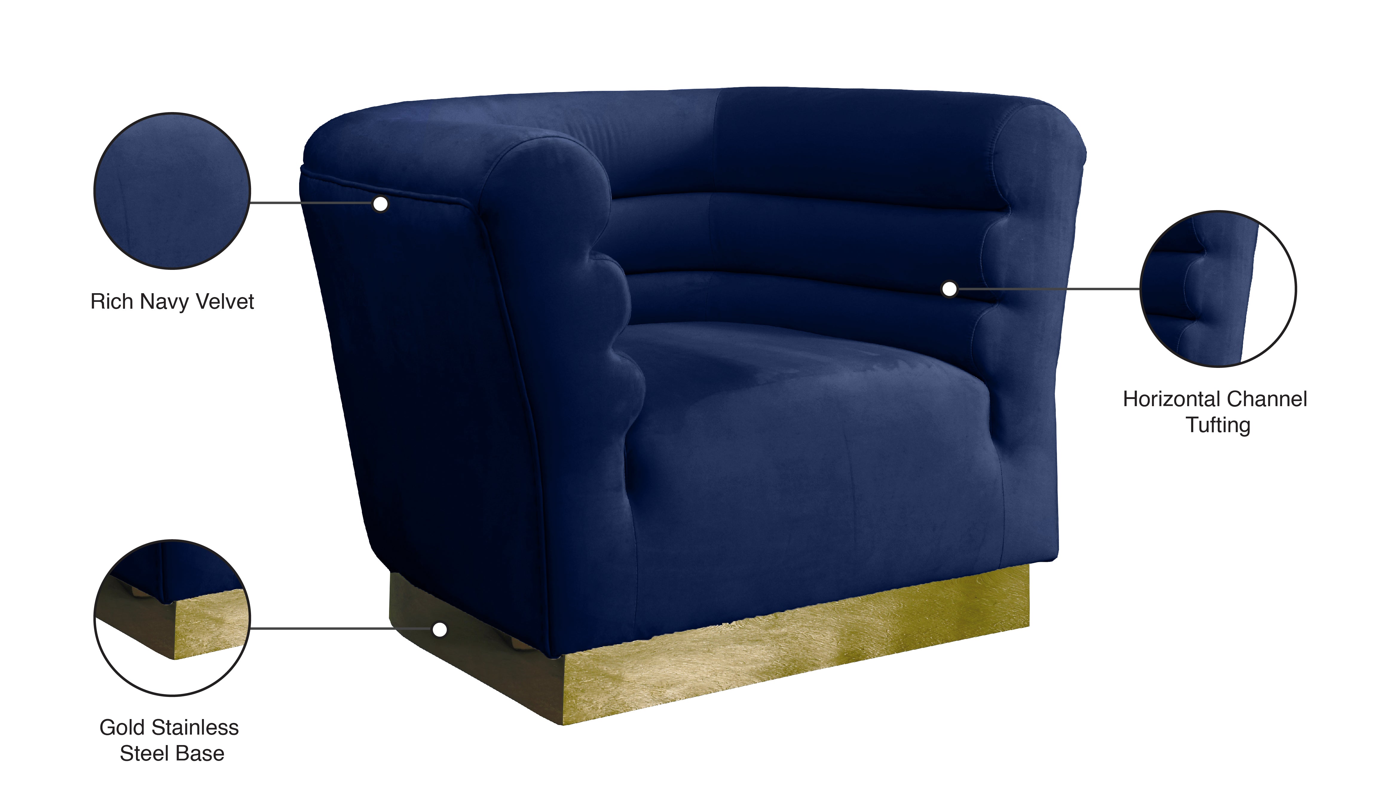Bellini Velvet Chair - Modern Accent Armchair for Living Room, Bedroom & Office - Plush Upholstered Lounge Chair with Sturdy Metal Legs - Perfect for Home Decor, Reading Nook or Cozy Corner