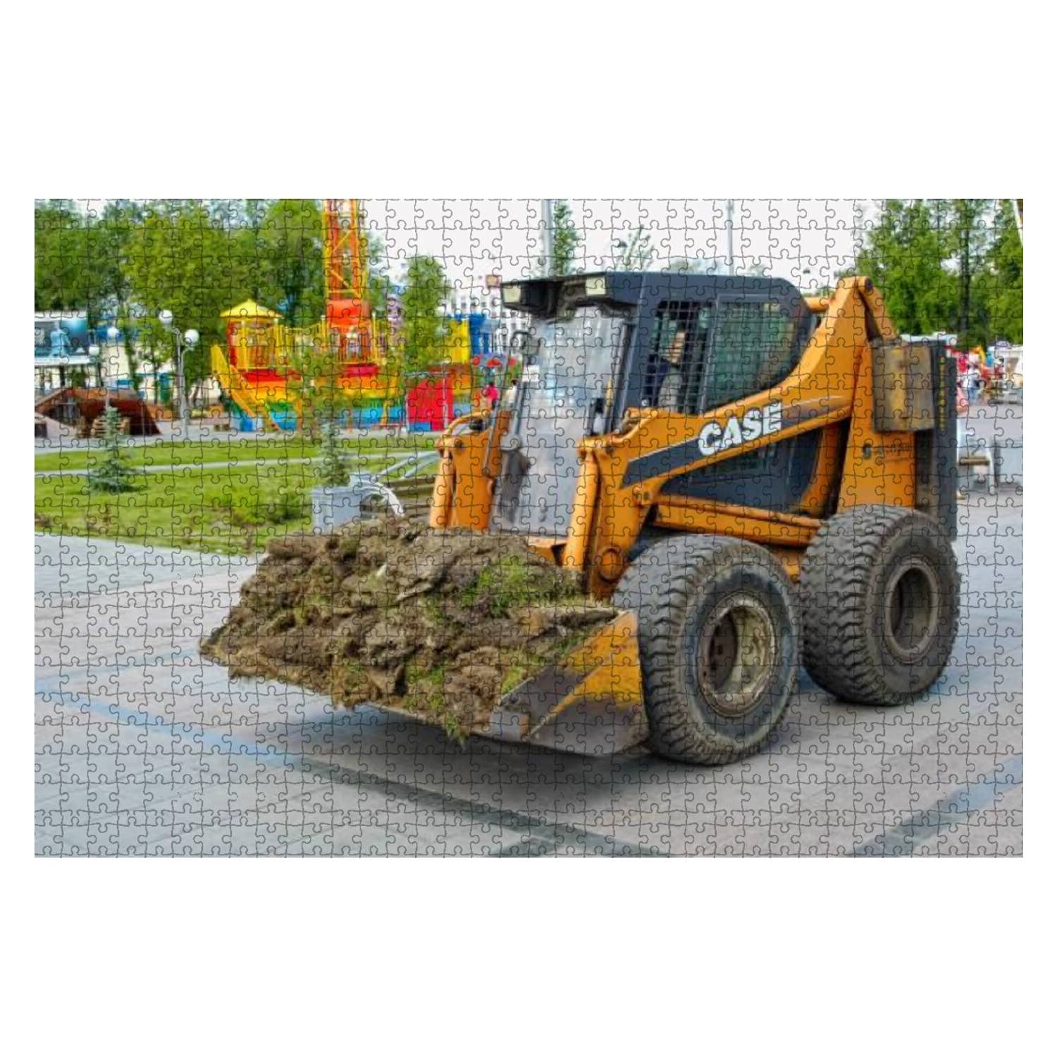 1000 Piece Wooden Jigsaw Puzzle - Skid Loader Construction & Gardening Theme - Educational Brain Teaser for Kids & Adults - Stress Relief & Family Game Night Activity - Perfect for Classroom Learning, Birthday Gifts & Relaxation Therapy