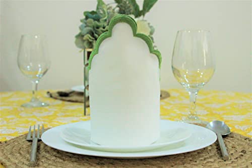 White With Sage Green Edge