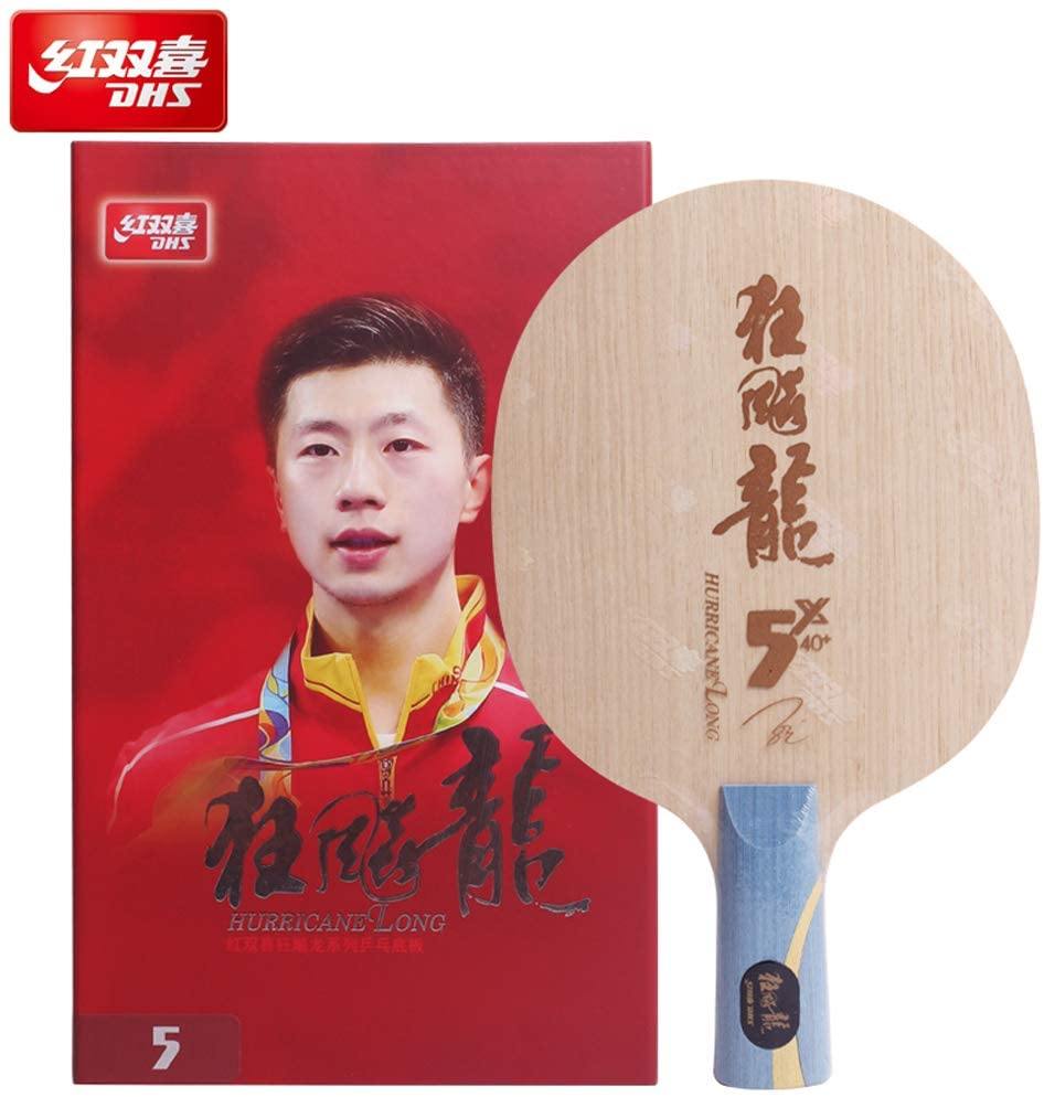 DHS Hurricane Long 5X Penhold Table Tennis Blade - Premium Carbon Ping Pong Racket for Offensive Players | Perfect for Tournament Play & Professional Training