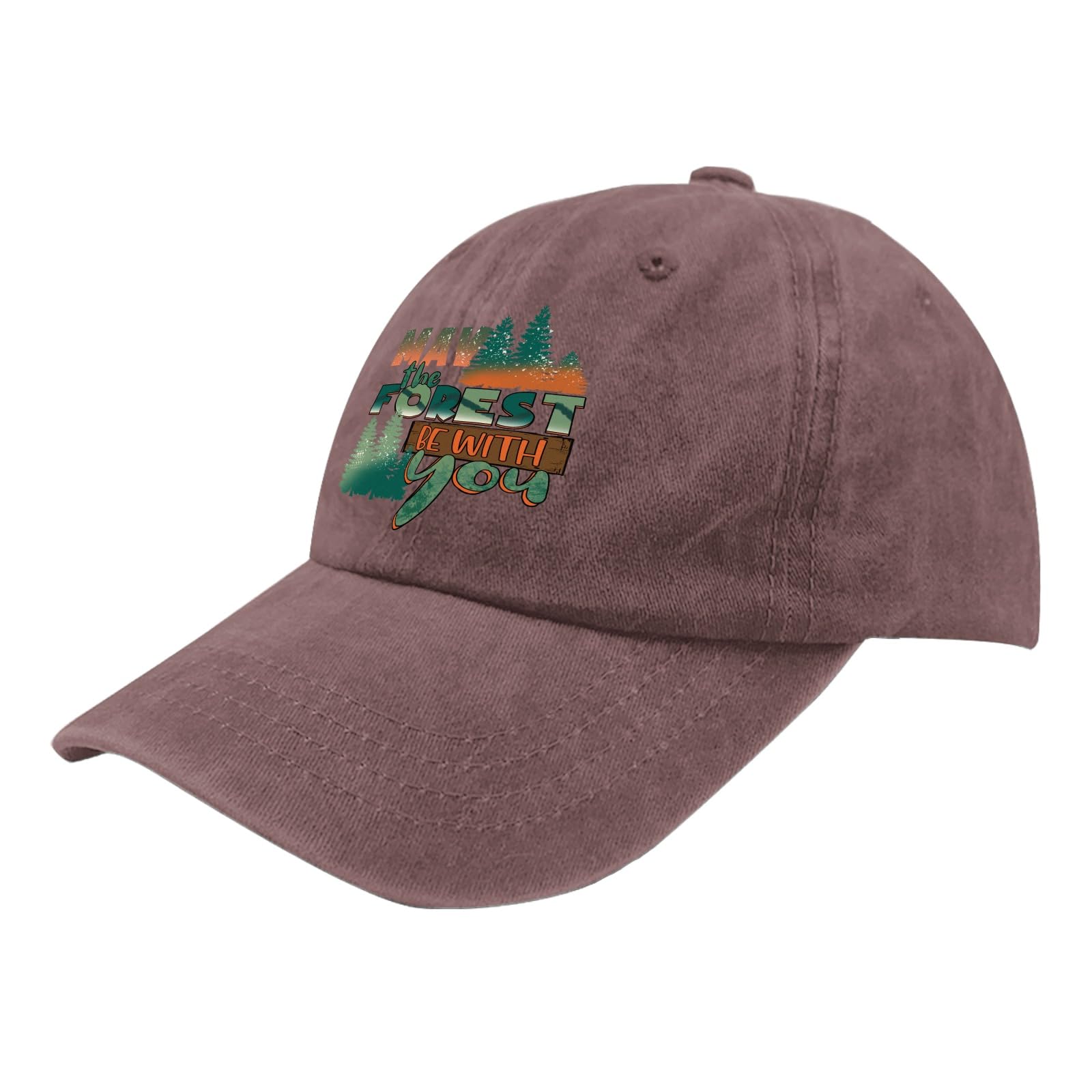 May The Forest Be with You Trucker Hat - Pigment Black Adjustable Baseball Cap for Men, Outdoor Fishing & Workout Hat, Perfect Gift for Hiking, Camping & Casual Wear