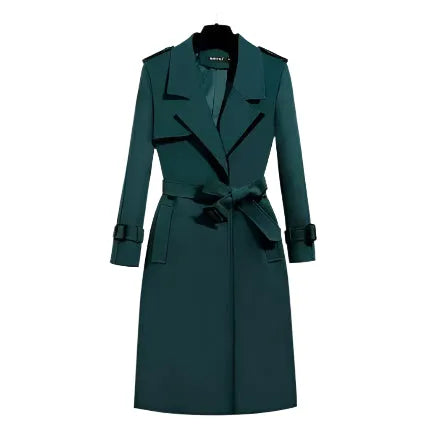 London Vibes Women's Trench Coat - Classic Waterproof Long Coat for Fall & Spring | Perfect for Office, Travel & City Styling
