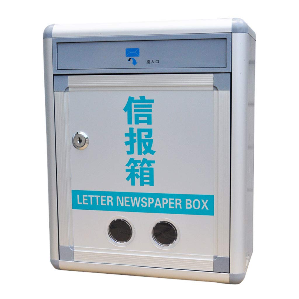 Aluminum Alloy Outdoor Mailbox - Weatherproof Letter Box with Newspaper Slot for Home, Office & Garden | Durable Mail Collection Solution for Residential & Commercial Use