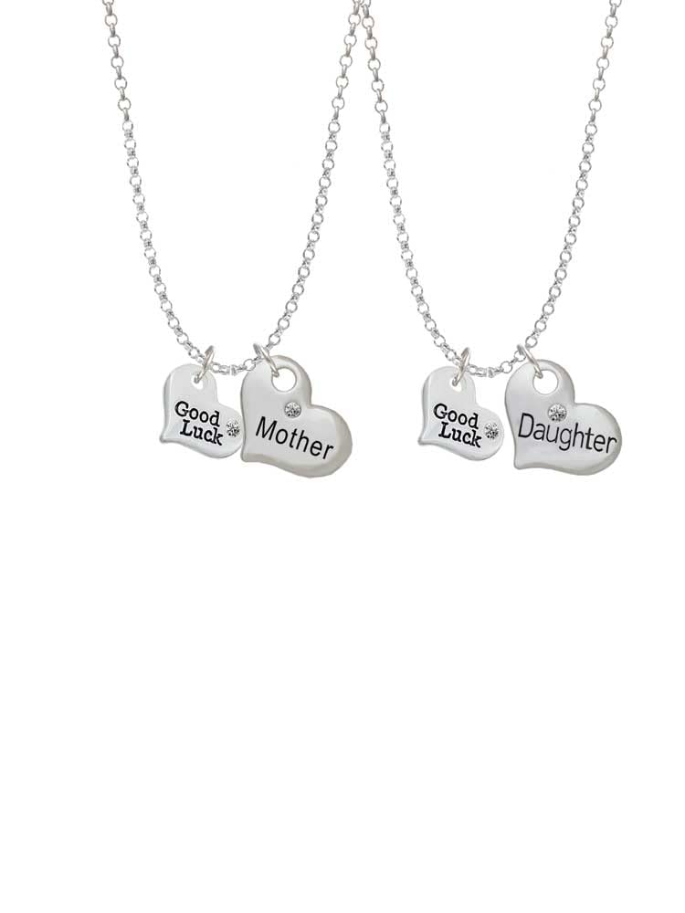 Delicate Silver-Tone Heart Necklace Set for Mother & Daughter - 19