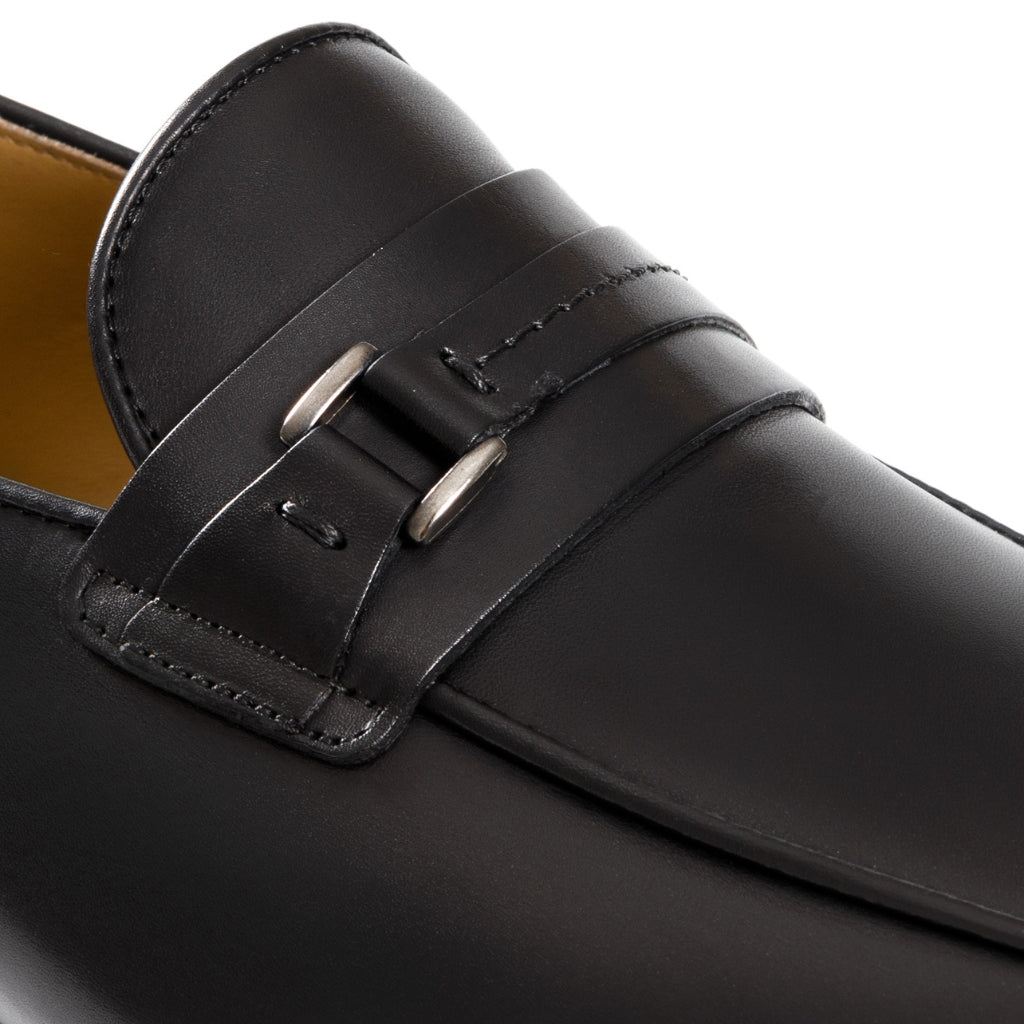 Premium HENRY SARTORIAL Genuine Calf Leather Moccasin Shoes for Men - Classic Black Slip-On Loafers | Comfortable Casual & Office Wear, Perfect for Business, Travel & Everyday Use