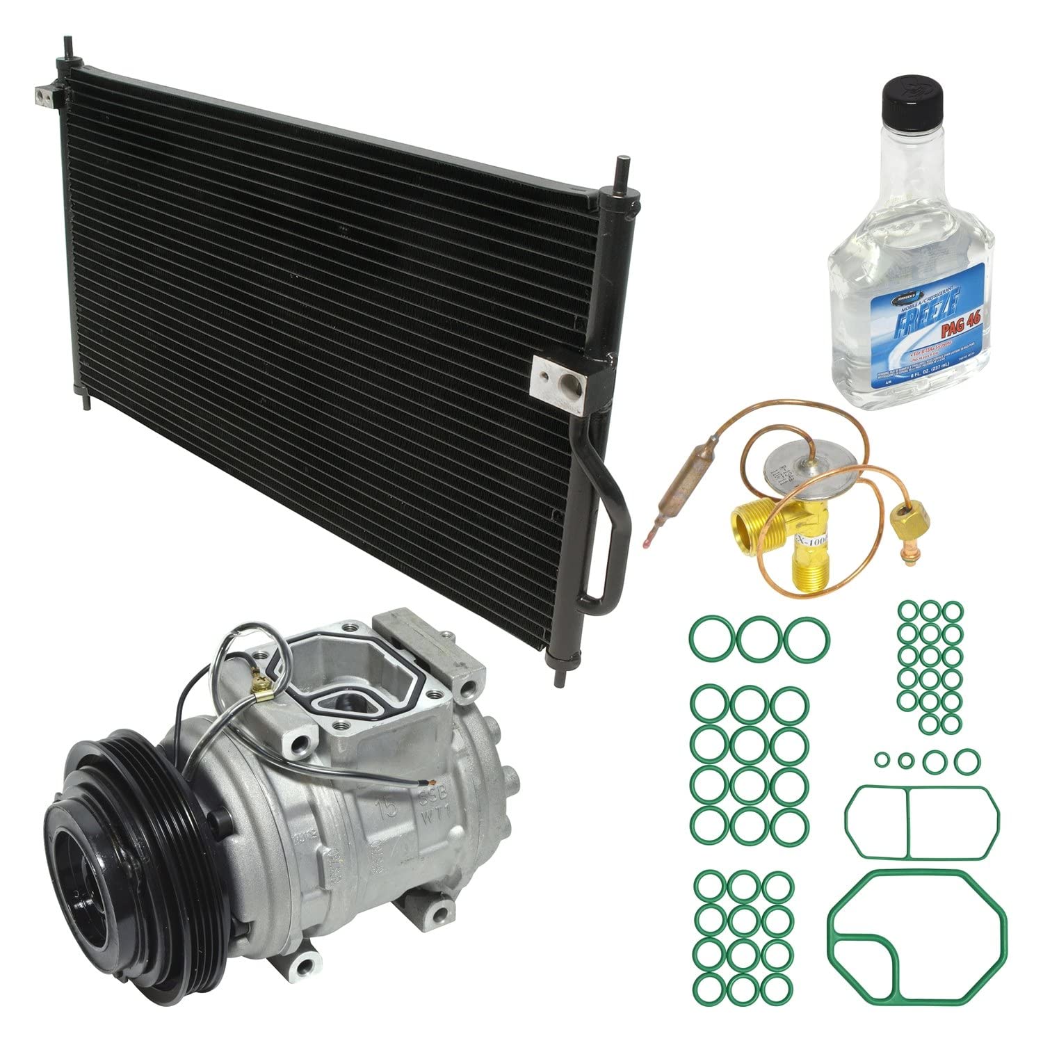 HVAC A/C Compressor and Condenser Replacement Kit - Compatible with Multiple Car Models | Perfect for AC System Repair & Maintenance