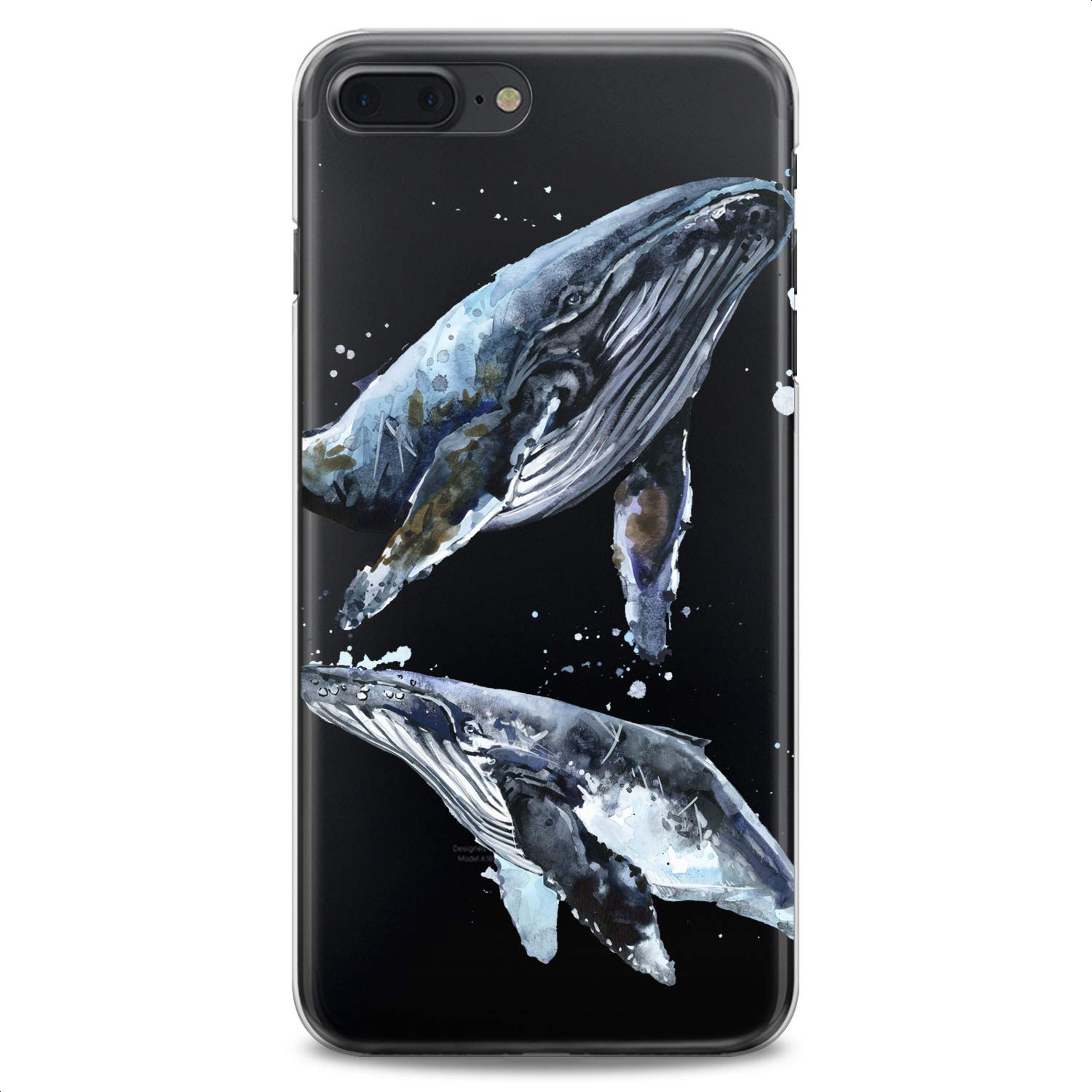 Premium Clear TPU Phone Case for iPhone 16/15/14/13/12/11 Pro Max/Plus/Mini/XS/XR/X/8/7/6/5/SE - Cute Ocean Fish & Whale Design, Slim Flexible Silicone Cover with Sea Animal Print - Perfect for Kids, Teens & Beach Lovers