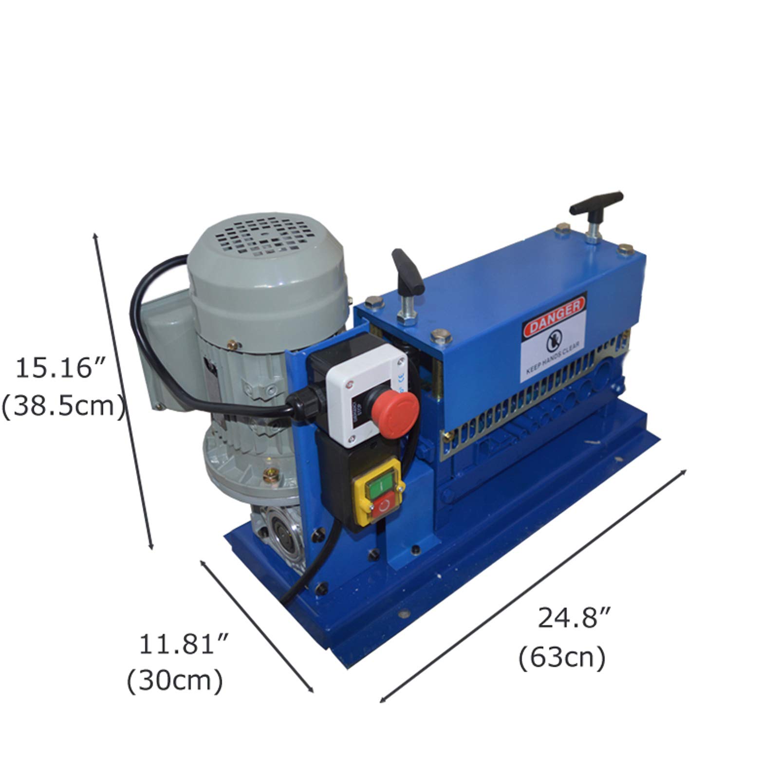 TECHTONGDA Automatic Wire Stripping Machine 110V - Copper Cable Stripper with 11 Channels & 10 Blades (0.06-1.5 Inch) for Scrap Metal Recycling | Perfect for Electricians, DIY Projects & Copper Wire Processing