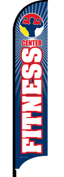 Feather Flag Banner for Fitness Center - Custom Outdoor Advertising & Gym Promotion - Perfect for Gyms, Sports Events & Grand Openings