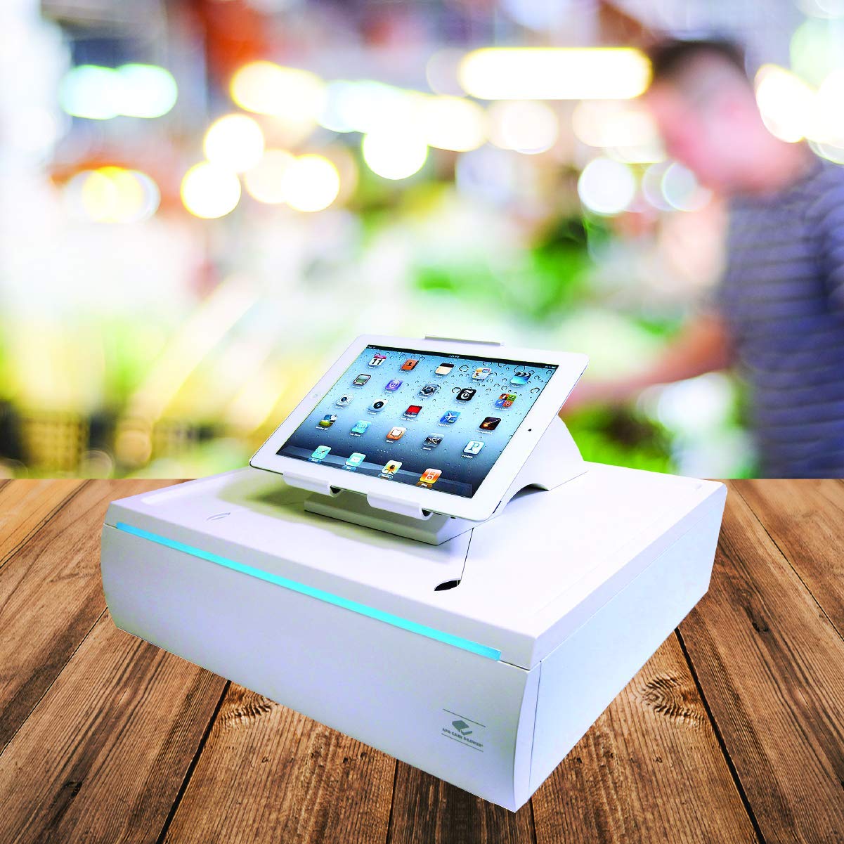 APG Stratis Integration System - USB POS Cash Drawer with 5 Bill & 5 Coin Compartments | VTC320-AW1617 White | Compatible with Tablets & Printers | Perfect for Retail Stores, Restaurants & Small Businesses
