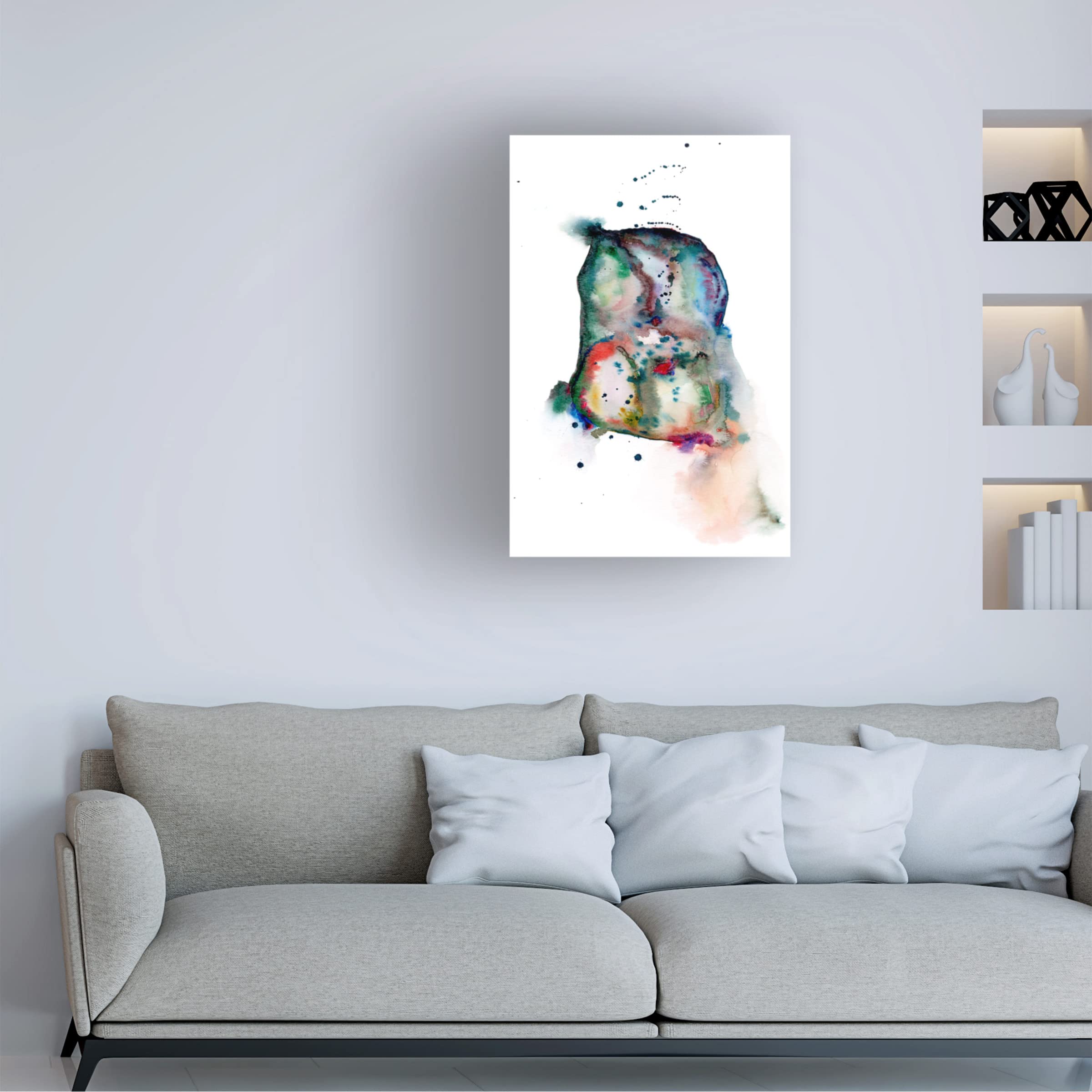 Trademark Fine Art 'Golden Parachute II' Canvas Wall Art by Lily Liama - Modern Abstract Painting for Living Room, Bedroom & Office Decor