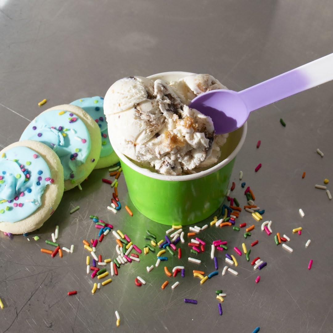 UNIQ 12 oz Disposable Paper Ice Cream Cups - Pack of 1,000, Eco-Friendly Dessert Bowls for Ice Cream, Yogurt, Gelato, Pudding & Party Treats - Perfect for Ice Cream Shops, Dessert Bars & Catering Events - Green