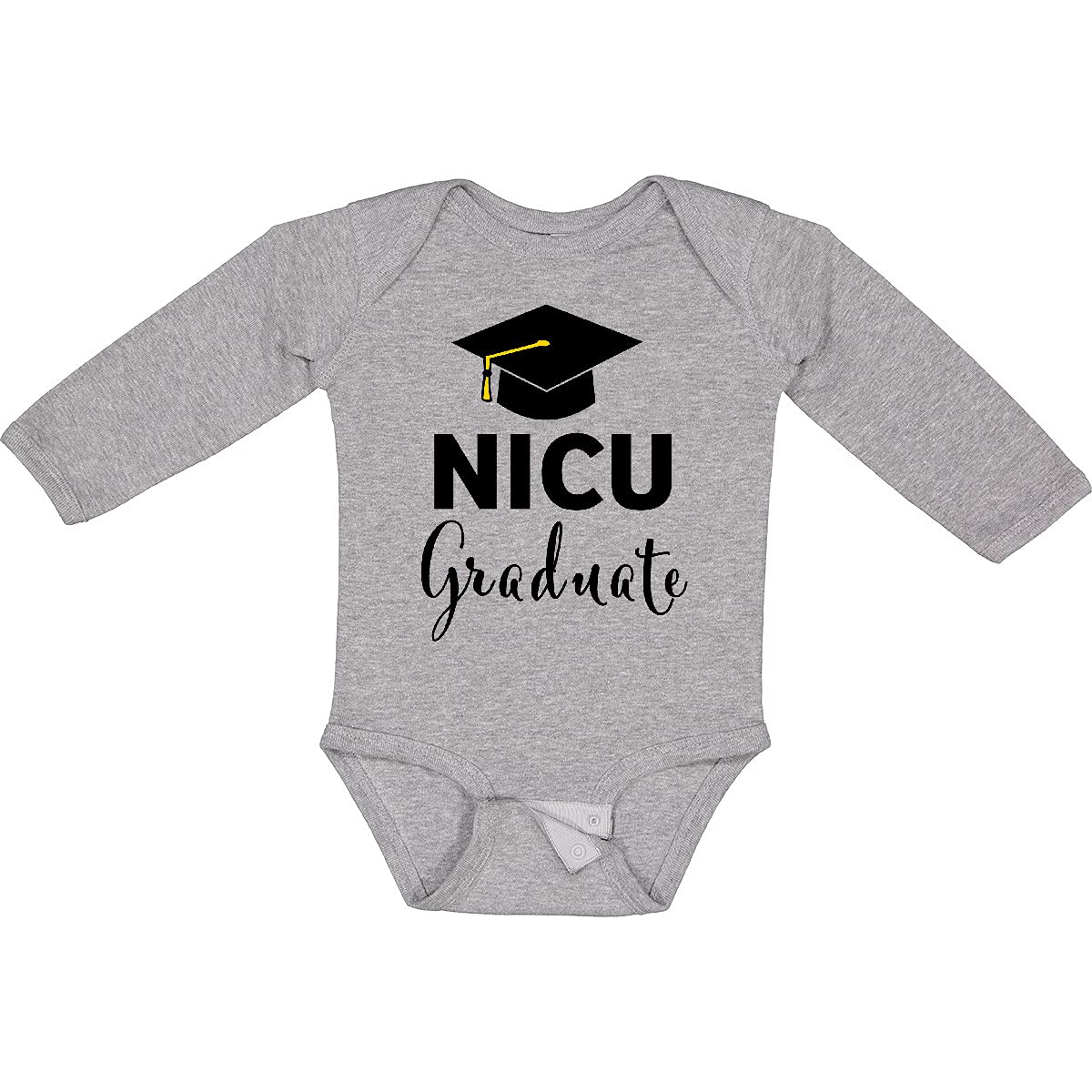 Inktastic NICU Graduate Baby Bodysuit - Long Sleeve Creeper for Newborns | Perfect for NICU Graduation Photos, Baby Showers & First Outfits